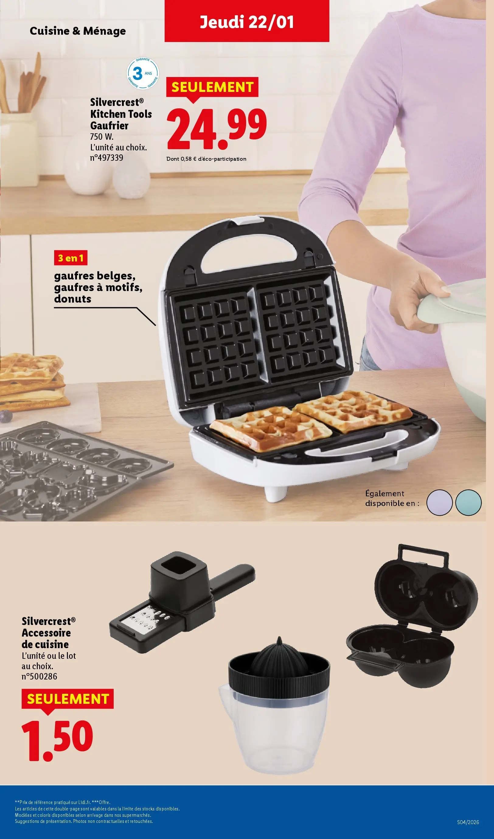 Catalogue LIDL du 19/01/2026 | Promo prospectus en ligne | Page: 37 | Produits: Gaufrier, Gaufres