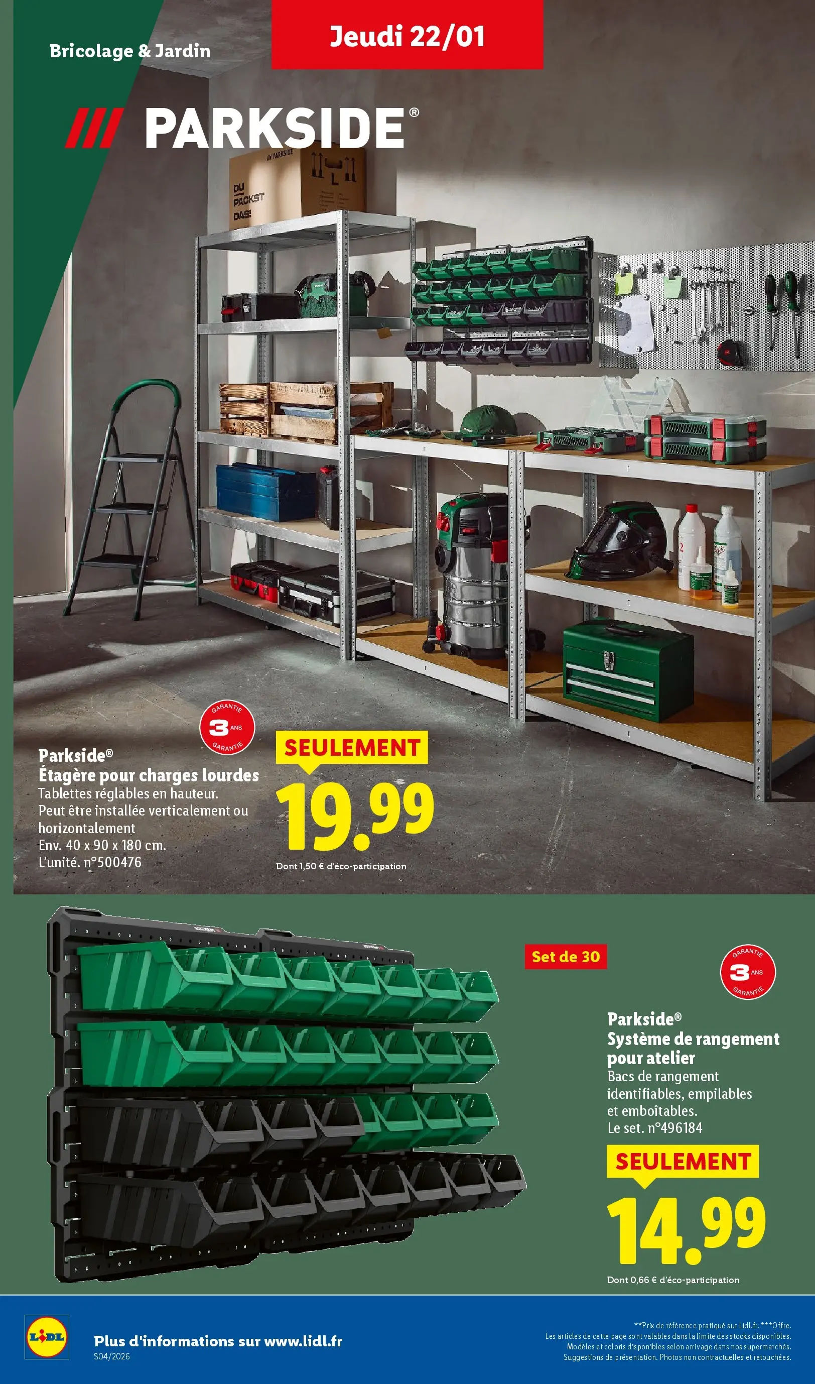 Catalogue LIDL du 19/01/2026 | Promo prospectus en ligne | Page: 44 | Produits: Étagère