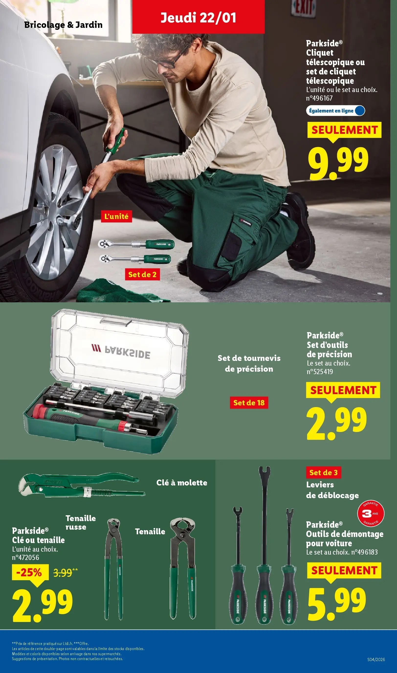 Catalogue LIDL du 19/01/2026 | Promo prospectus en ligne | Page: 47 | Produits: Tournevis, Clé