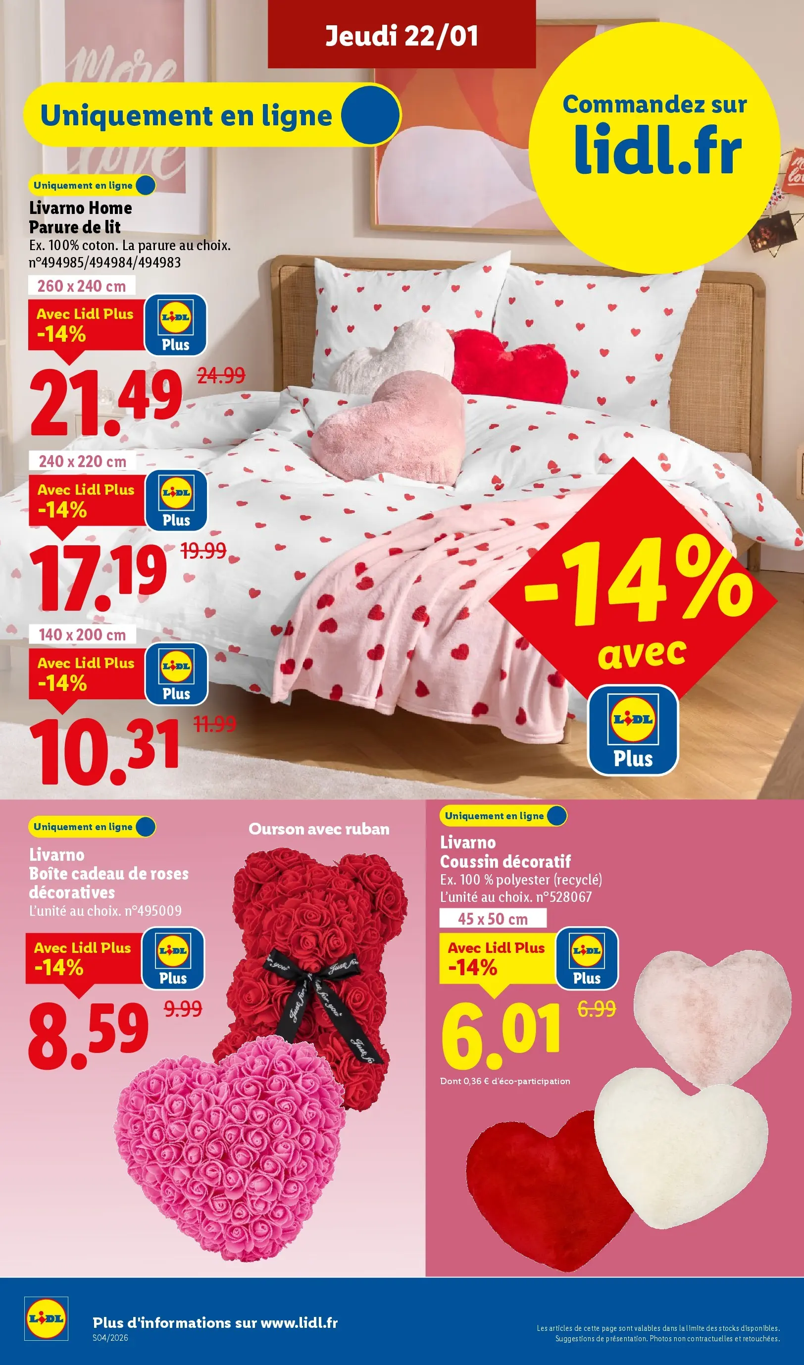 Catalogue LIDL du 19/01/2026 | Promo prospectus en ligne | Page: 52 | Produits: Parure de lit, Lit