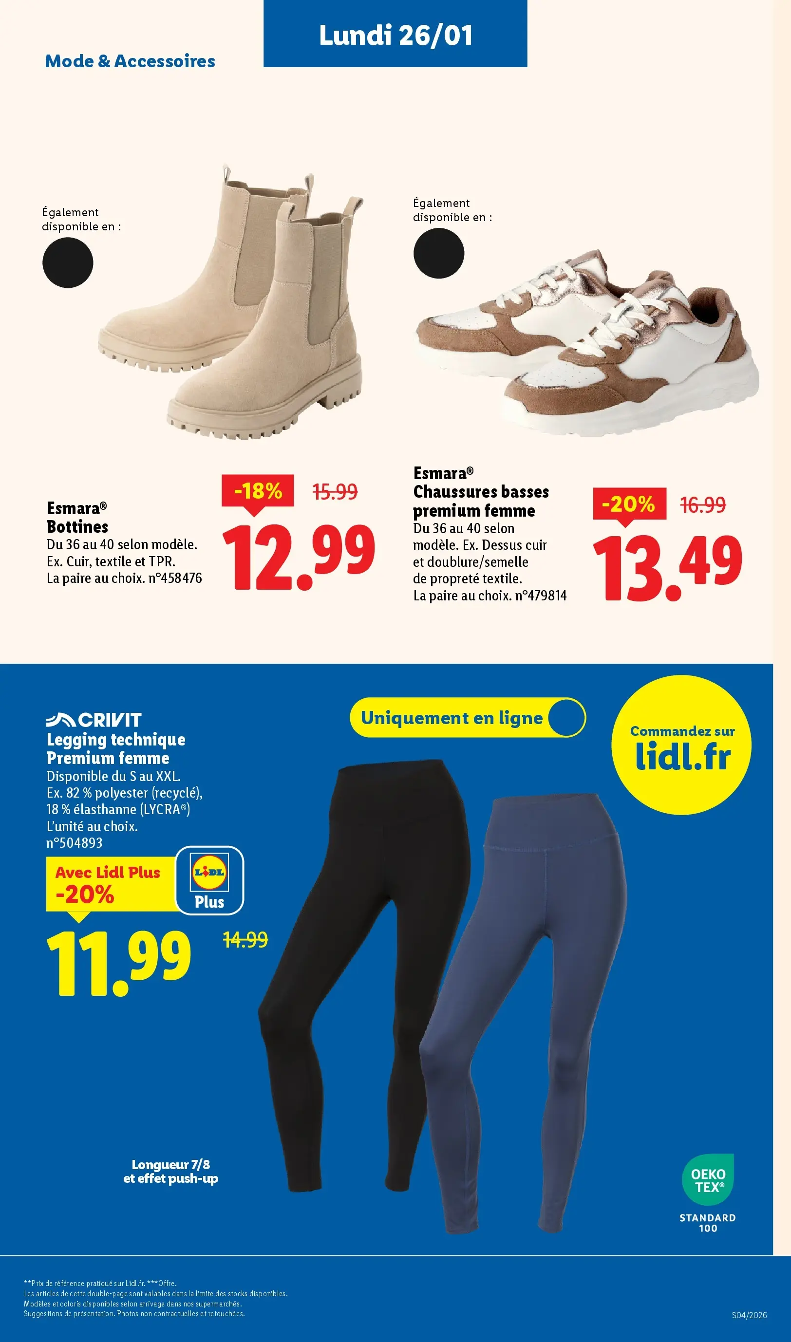 Catalogue LIDL du 19/01/2026 | Promo prospectus en ligne | Page: 59 | Produits: Bottines, Chaussures basses