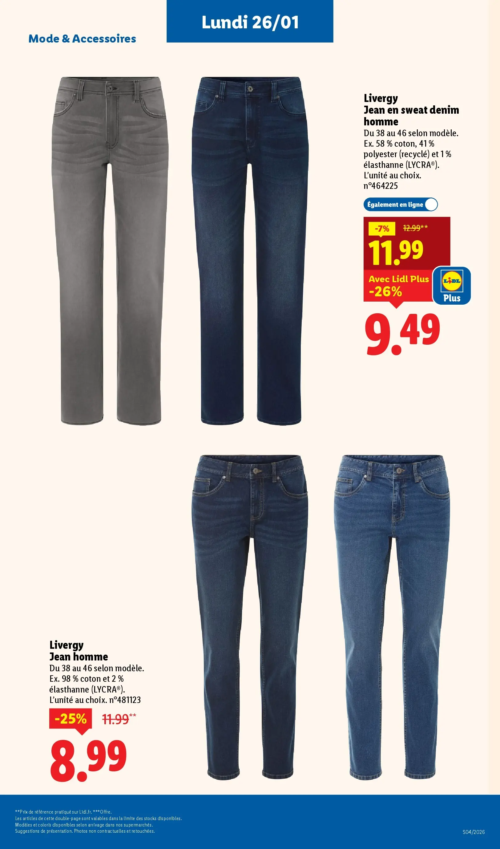 Catalogue LIDL du 19/01/2026 | Promo prospectus en ligne | Page: 61 | Produits: Coton