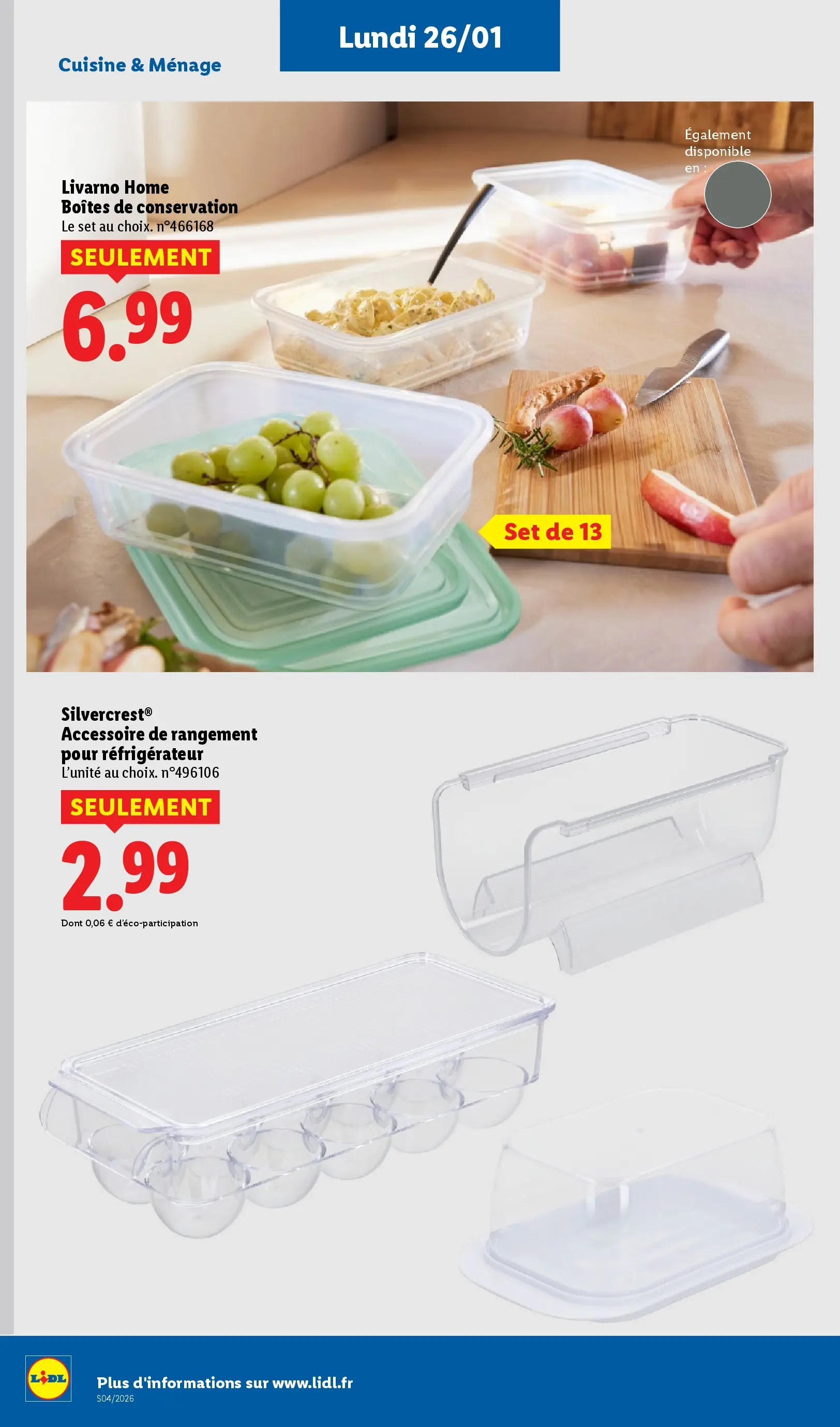 Catalogue LIDL du 19/01/2026 | Promo prospectus en ligne | Page: 66 | Produits: Réfrigérateur