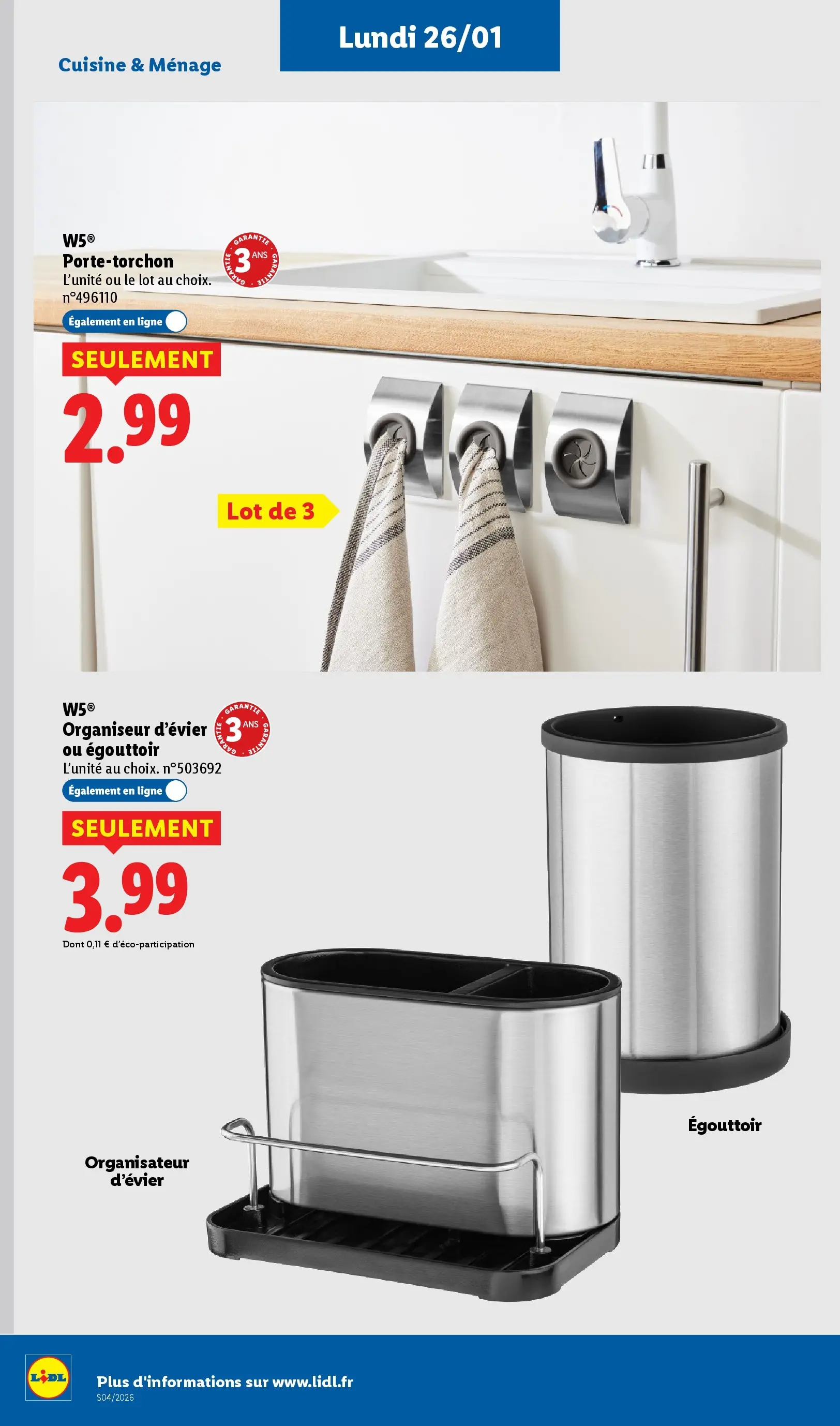 Catalogue LIDL du 19/01/2026 | Promo prospectus en ligne | Page: 68 | Produits: Égouttoir