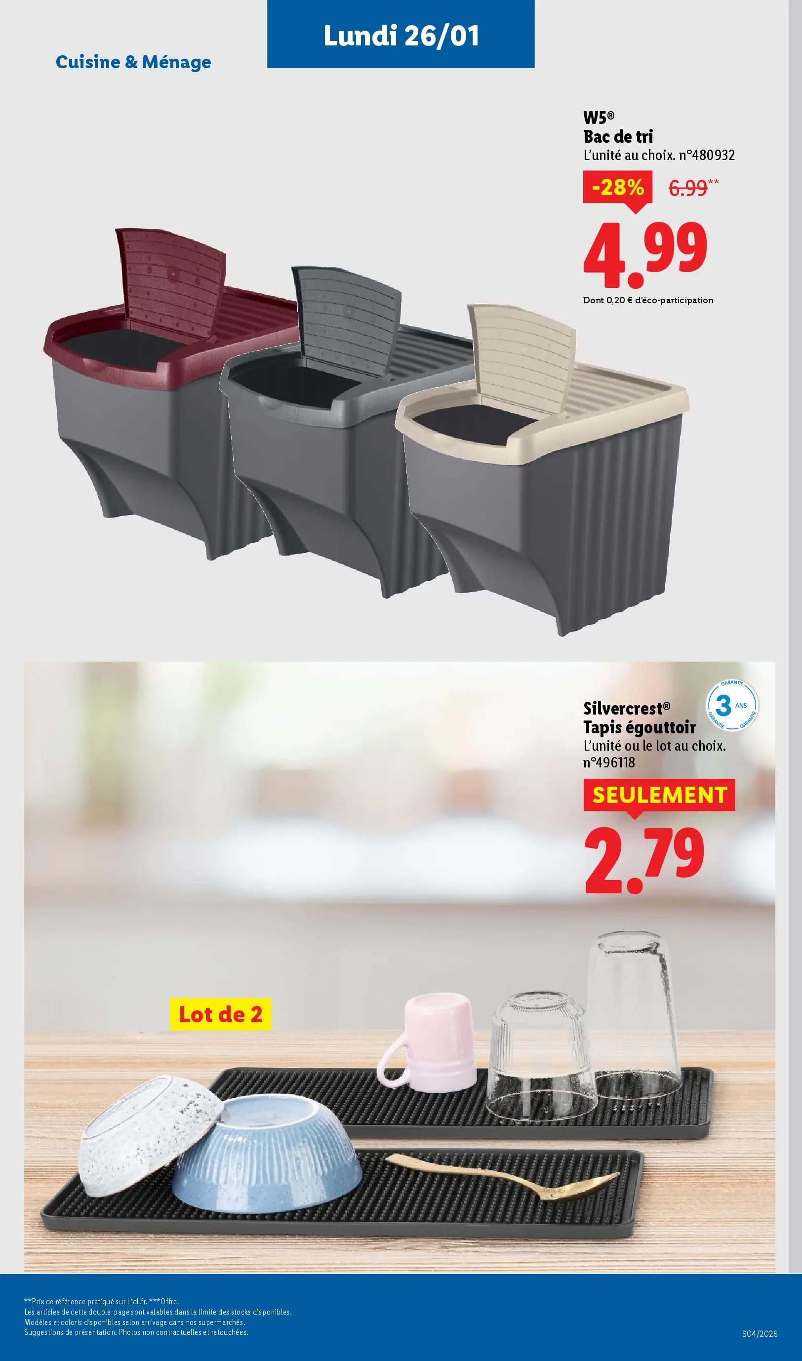 Catalogue LIDL du 19/01/2026 | Promo prospectus en ligne | Page: 69 | Produits: Égouttoir, Tapis