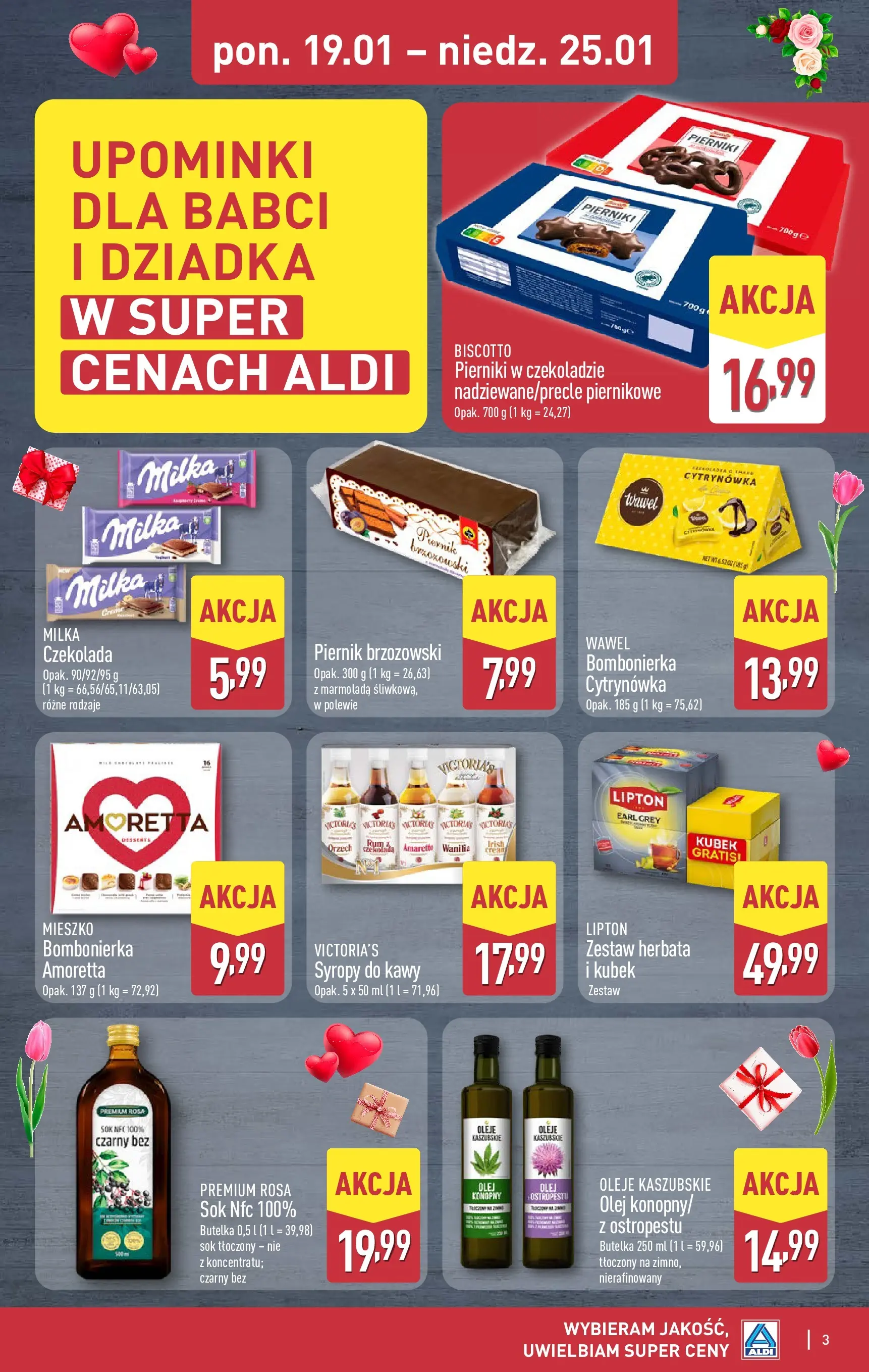 Aldi Gazetka - Dzień babci i dziadka od 19.01.2026 - Ulotka PDF, promocje | Strona: 3 | Produkty: Piernik, Bombonierka, Milka, Czekolada