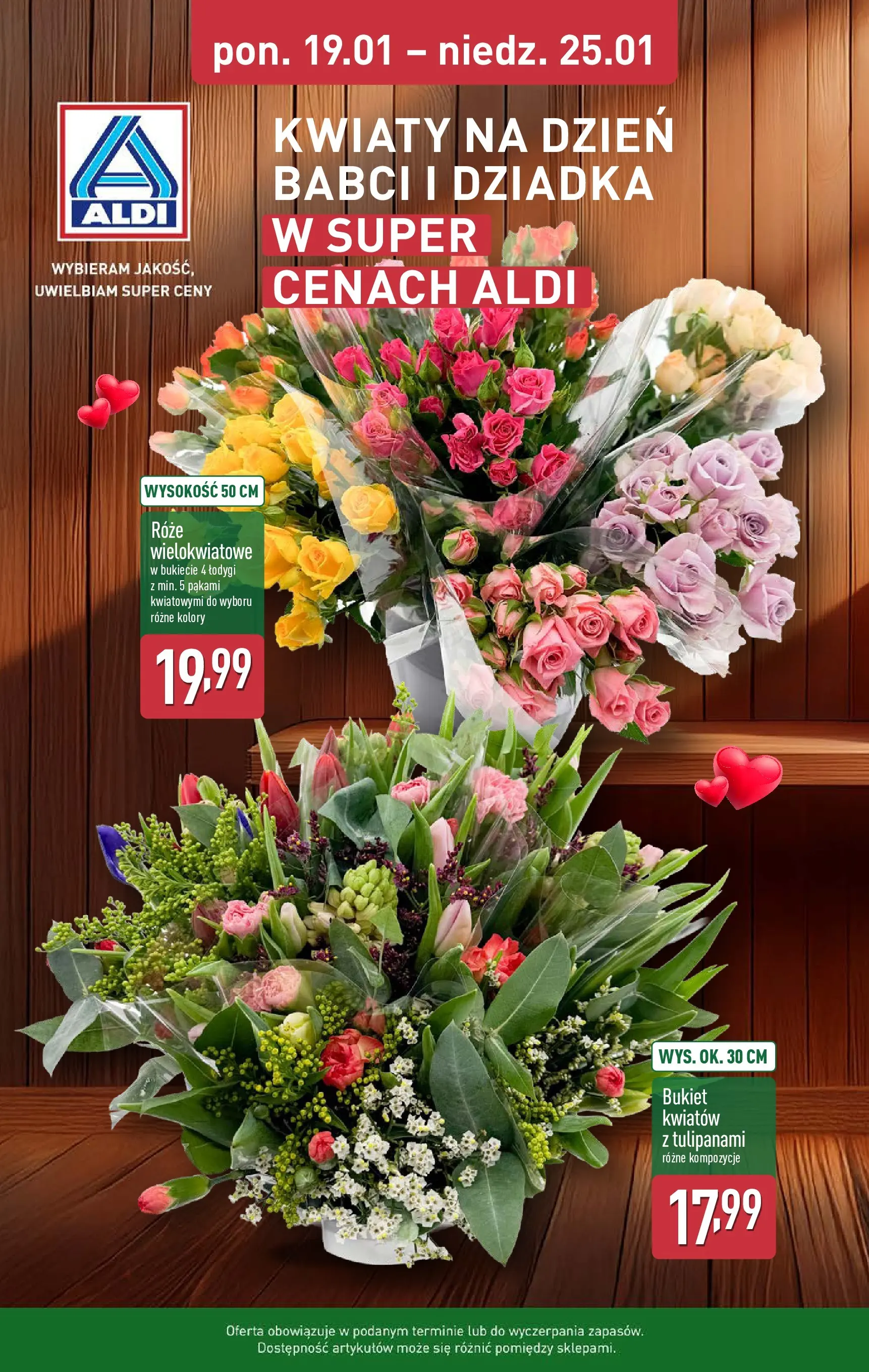 Aldi Gazetka - Dzień babci i dziadka od 19.01.2026 - Ulotka PDF, promocje | Strona: 4 | Produkty: Kwiaty