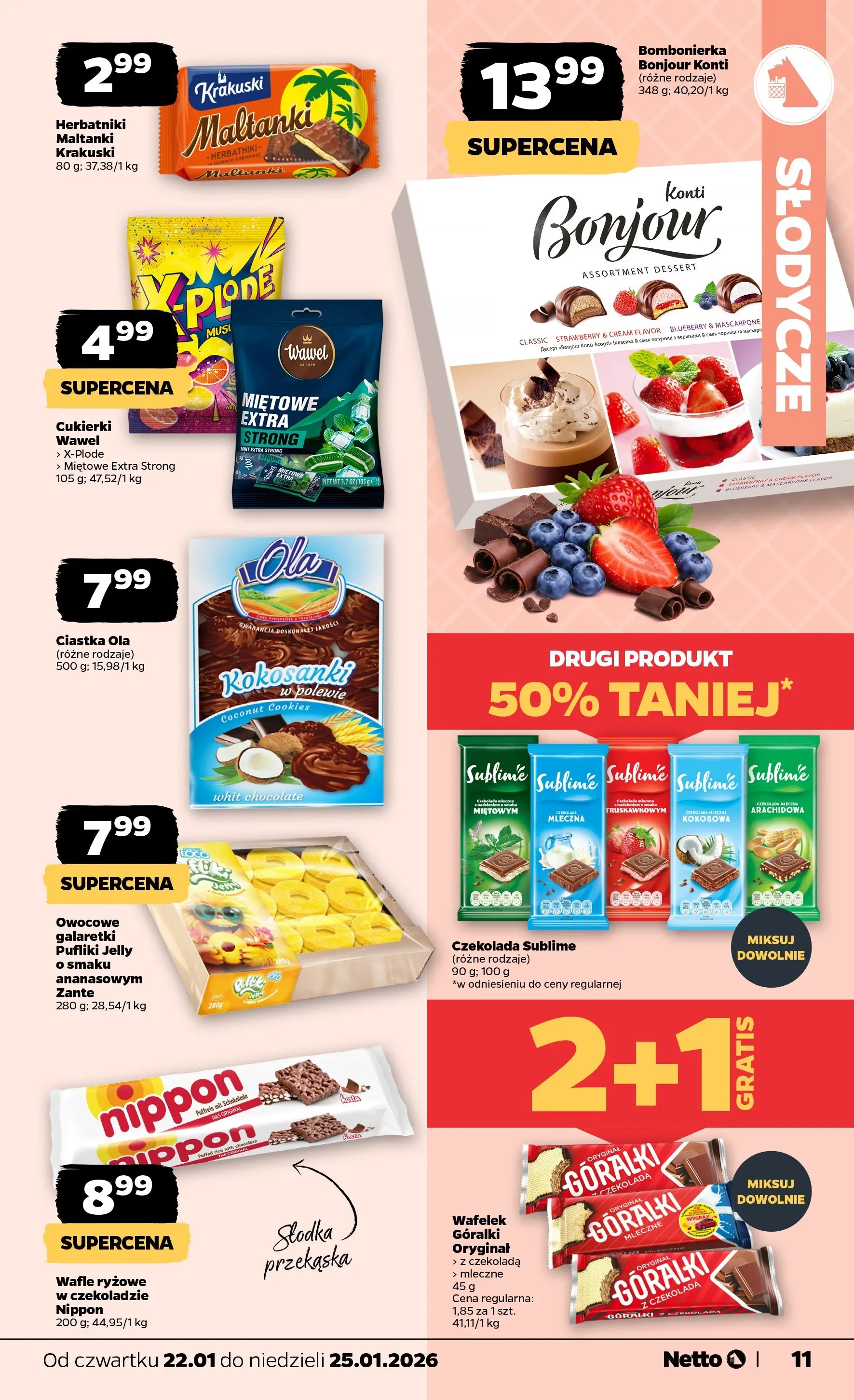 Netto - NETTO T04B ważne do 25.01.2026 od 21.01.2026 - Aktualne promocje | Strona: 11 | Produkty: Wafle, Wafle ryżowe, Herbatniki, Mascarpone