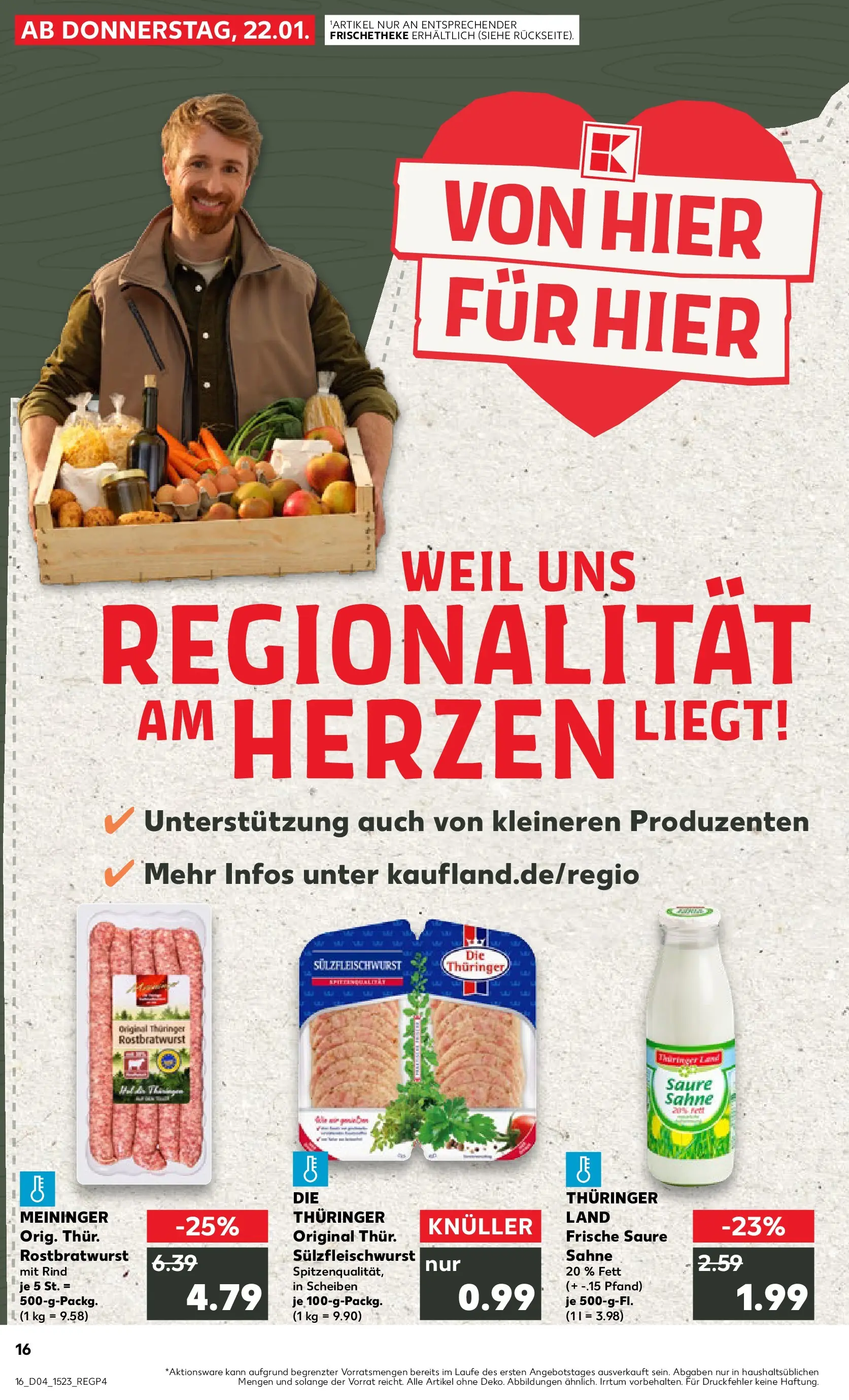 Prospekt Kaufland ab 22.01.2026 » Angebote Online zum Blättern | Seite: 16 | Produkte: Sahne