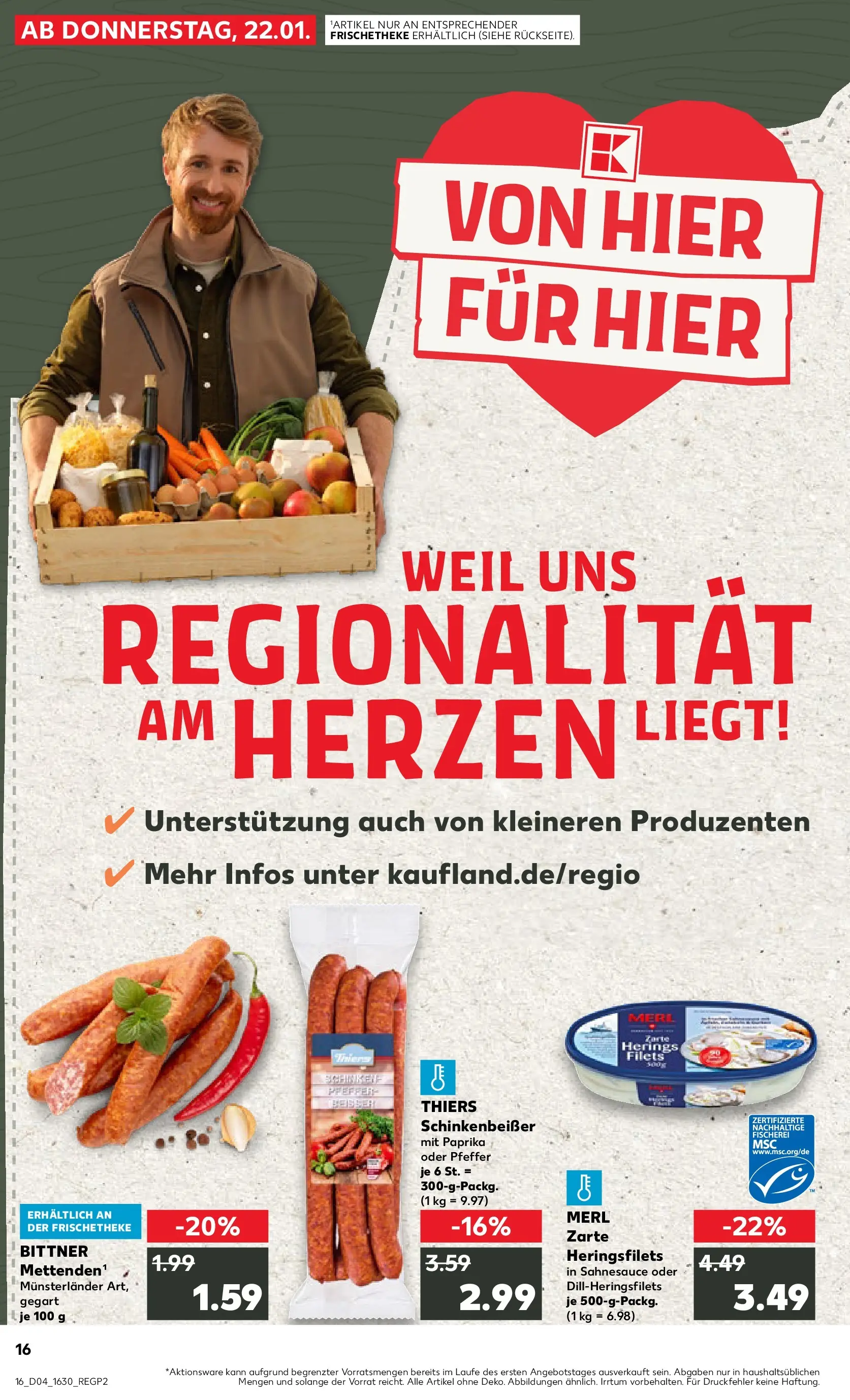 Prospekt Kaufland ab 22.01.2026 » Angebote Online zum Blättern | Seite: 16 | Produkte: Paprika, Pfeffer
