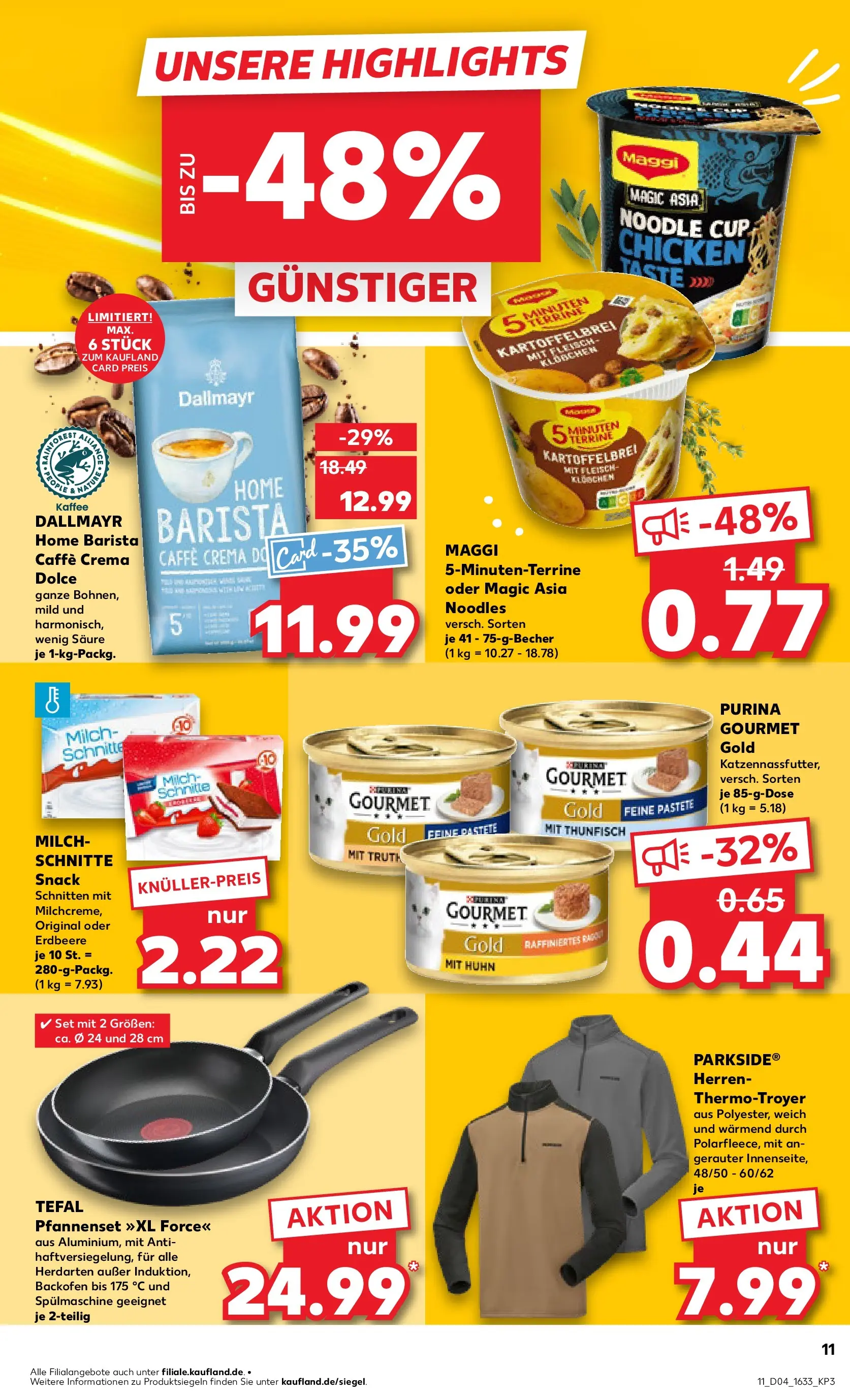 Prospekt Kaufland ab 22.01.2026 » Angebote Online zum Blättern | Seite: 11 | Produkte: Milch, Kaffee, Dallmayr, Backofen