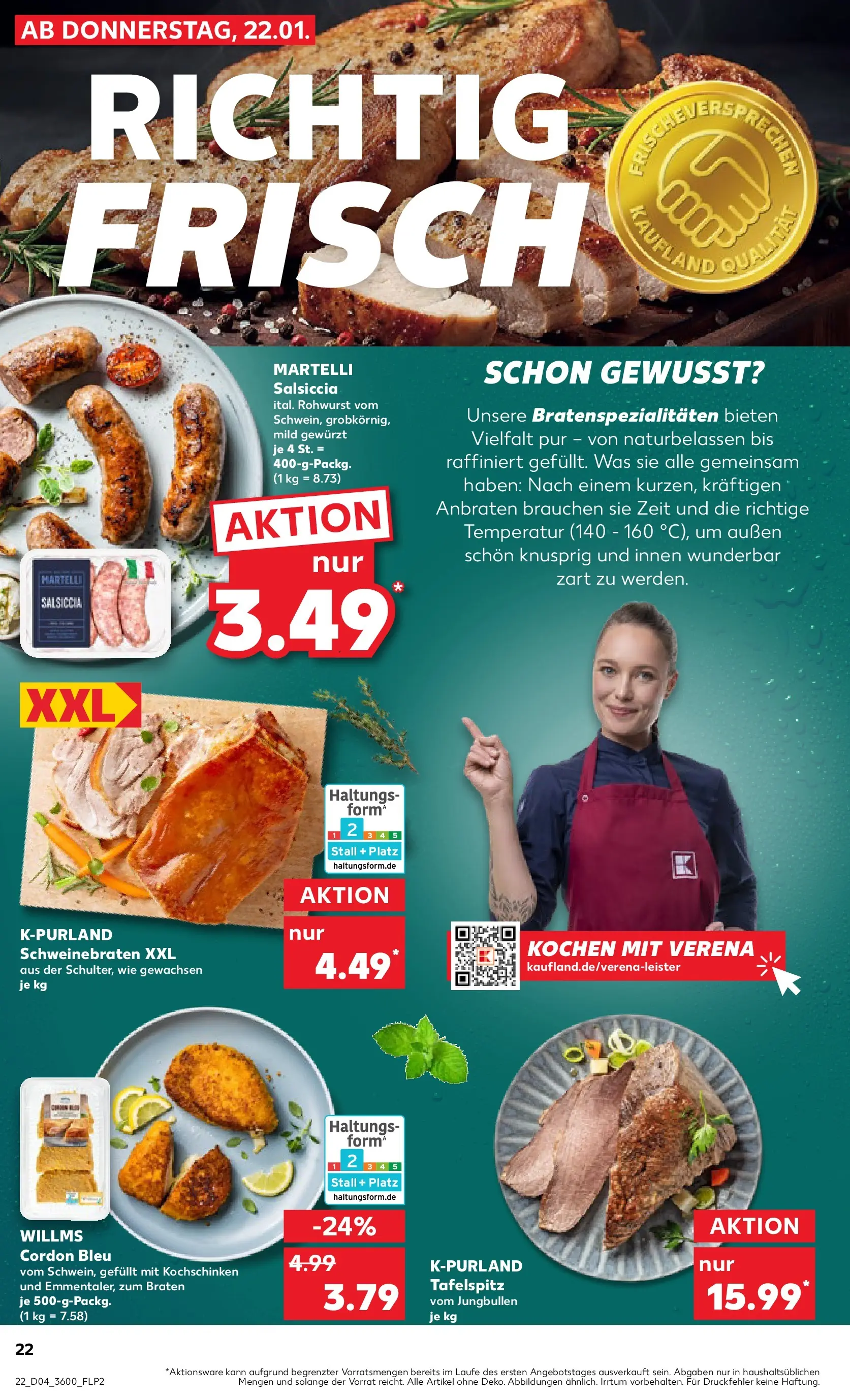 Prospekt Kaufland ab 22.01.2026 » Angebote Online zum Blättern | Seite: 22 | Produkte: Tafelspitz