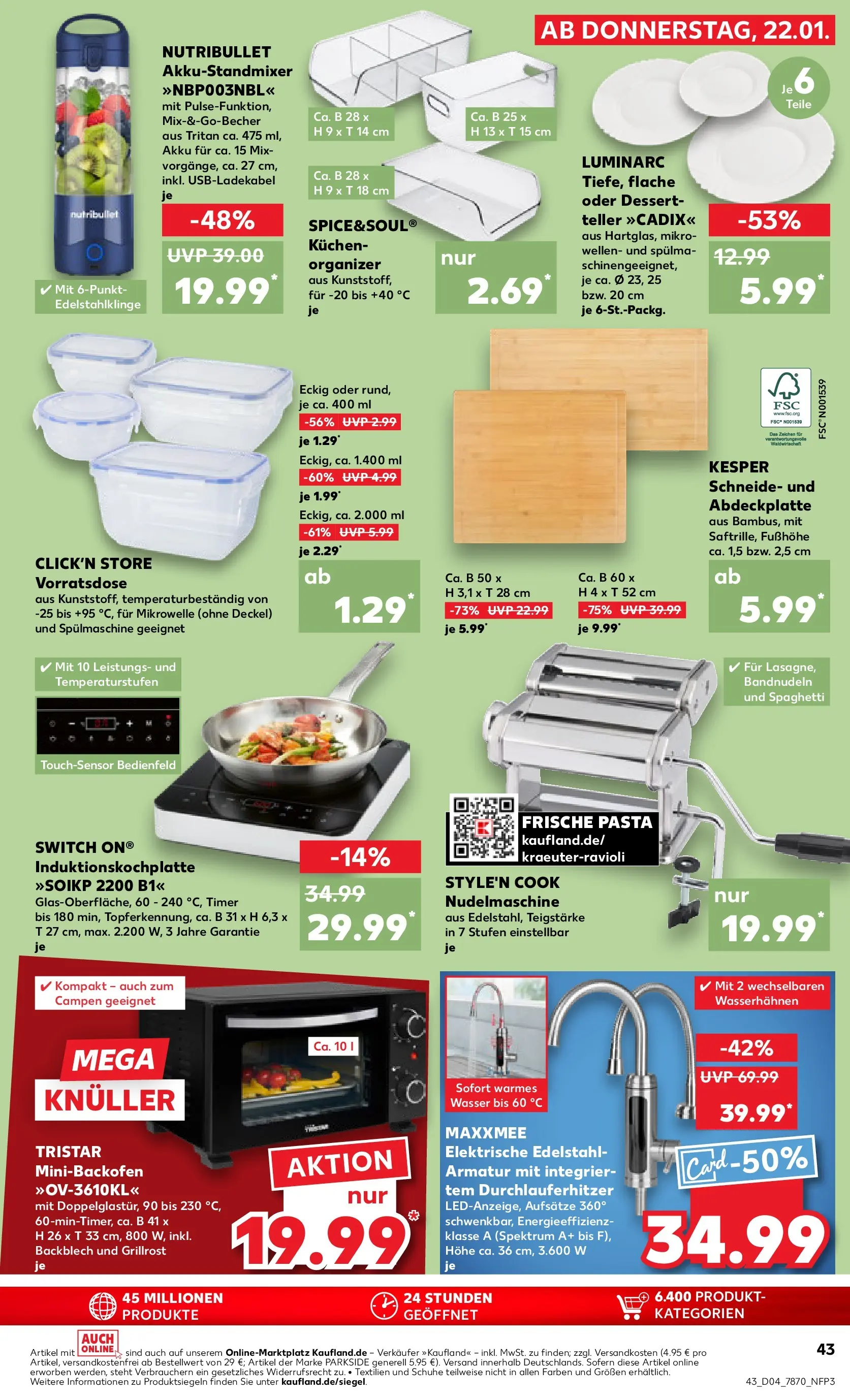 Prospekt Kaufland ab 22.01.2026 » Angebote Online zum Blättern | Seite: 59 | Produkte: Mikrowelle, Armatur, Wasser, Pasta