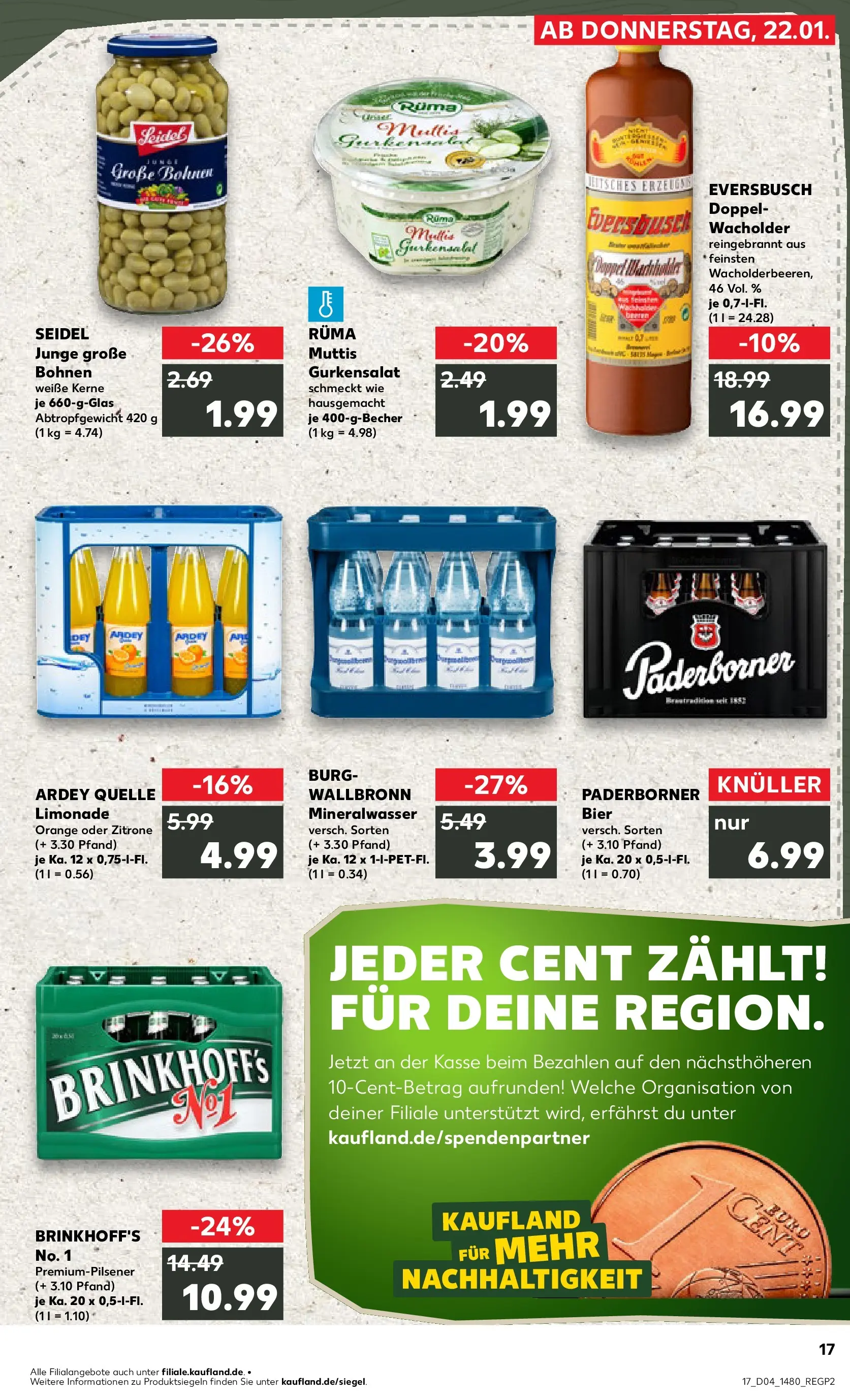 Prospekt Kaufland ab 22.01.2026 » Angebote Online zum Blättern | Seite: 2 | Produkte: Bier, Limonade, Mineralwasser, Zitrone