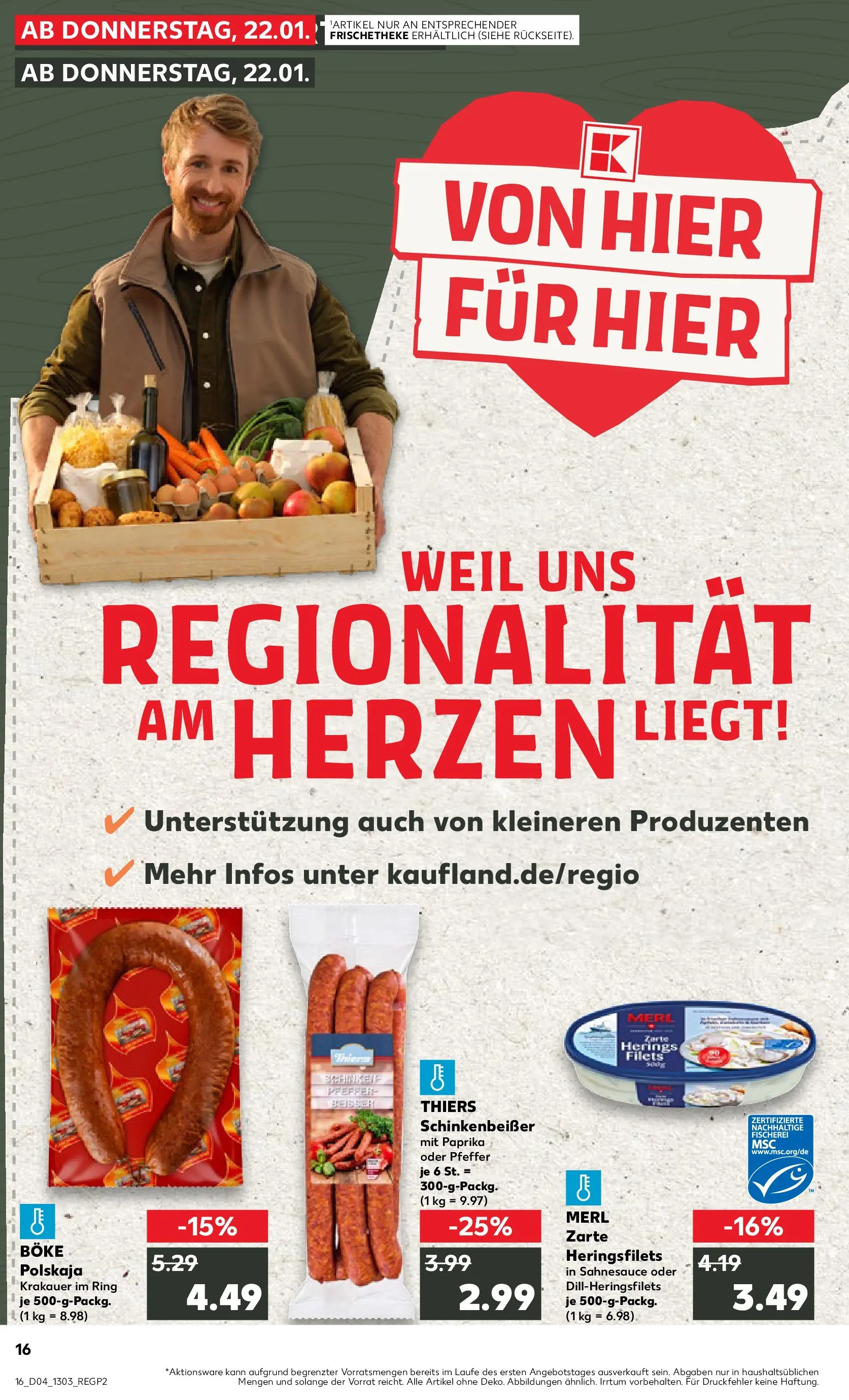 Prospekt Kaufland ab 22.01.2026 » Angebote Online zum Blättern | Seite: 1 | Produkte: Paprika, Pfeffer, Schinken