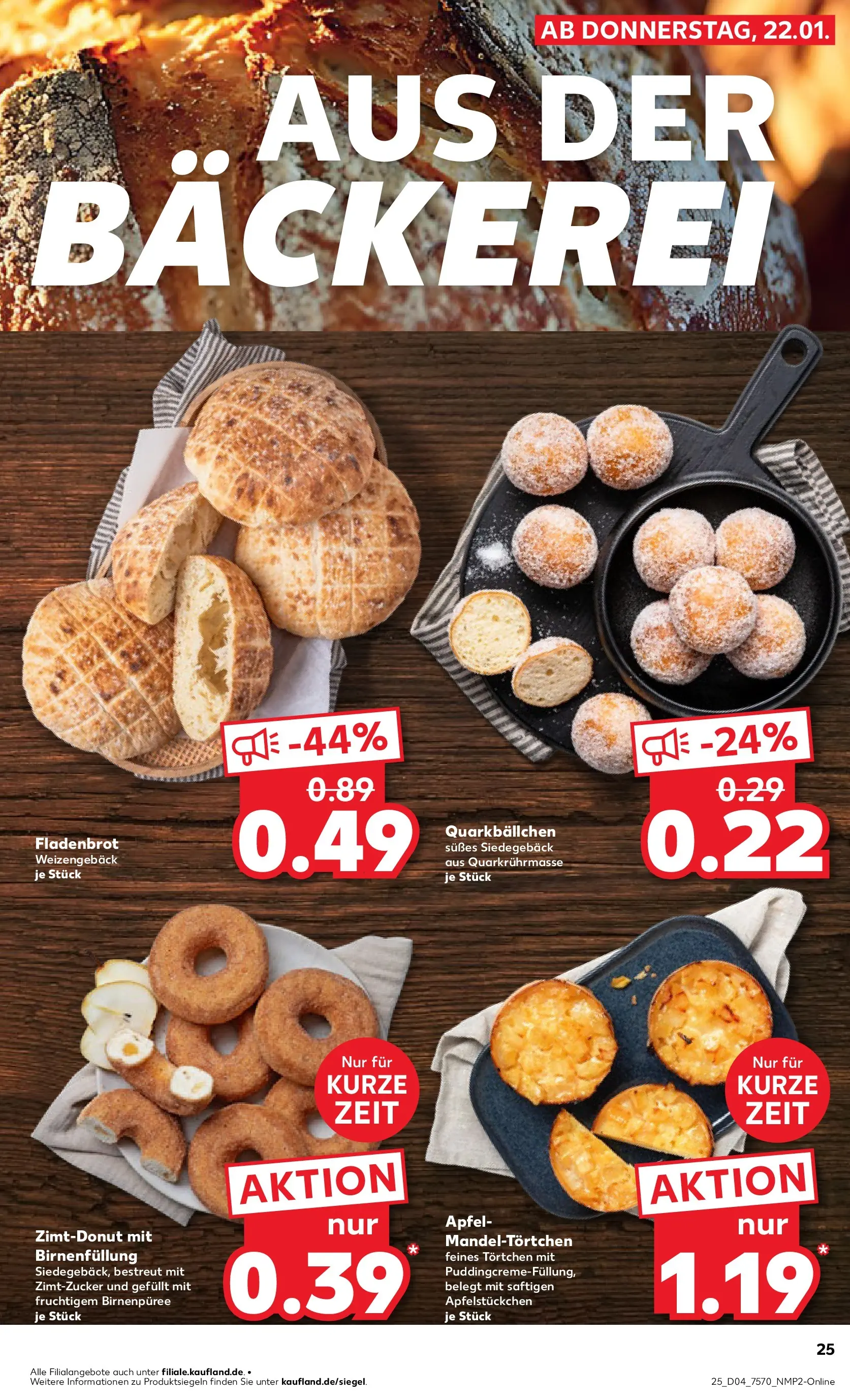 Prospekt Kaufland ab 22.01.2026 » Angebote Online zum Blättern | Seite: 25 | Produkte: Bäckerei, Äpfel