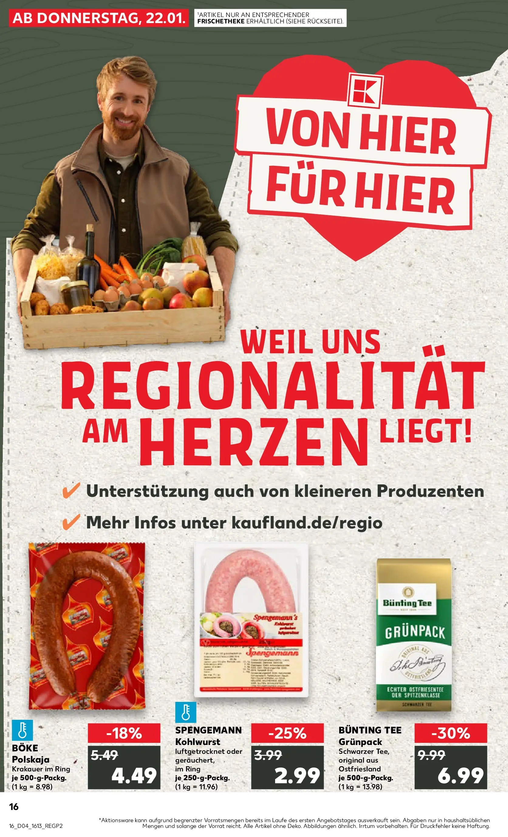 Prospekt Kaufland ab 22.01.2026 » Angebote Online zum Blättern | Seite: 16 | Produkte: Tee