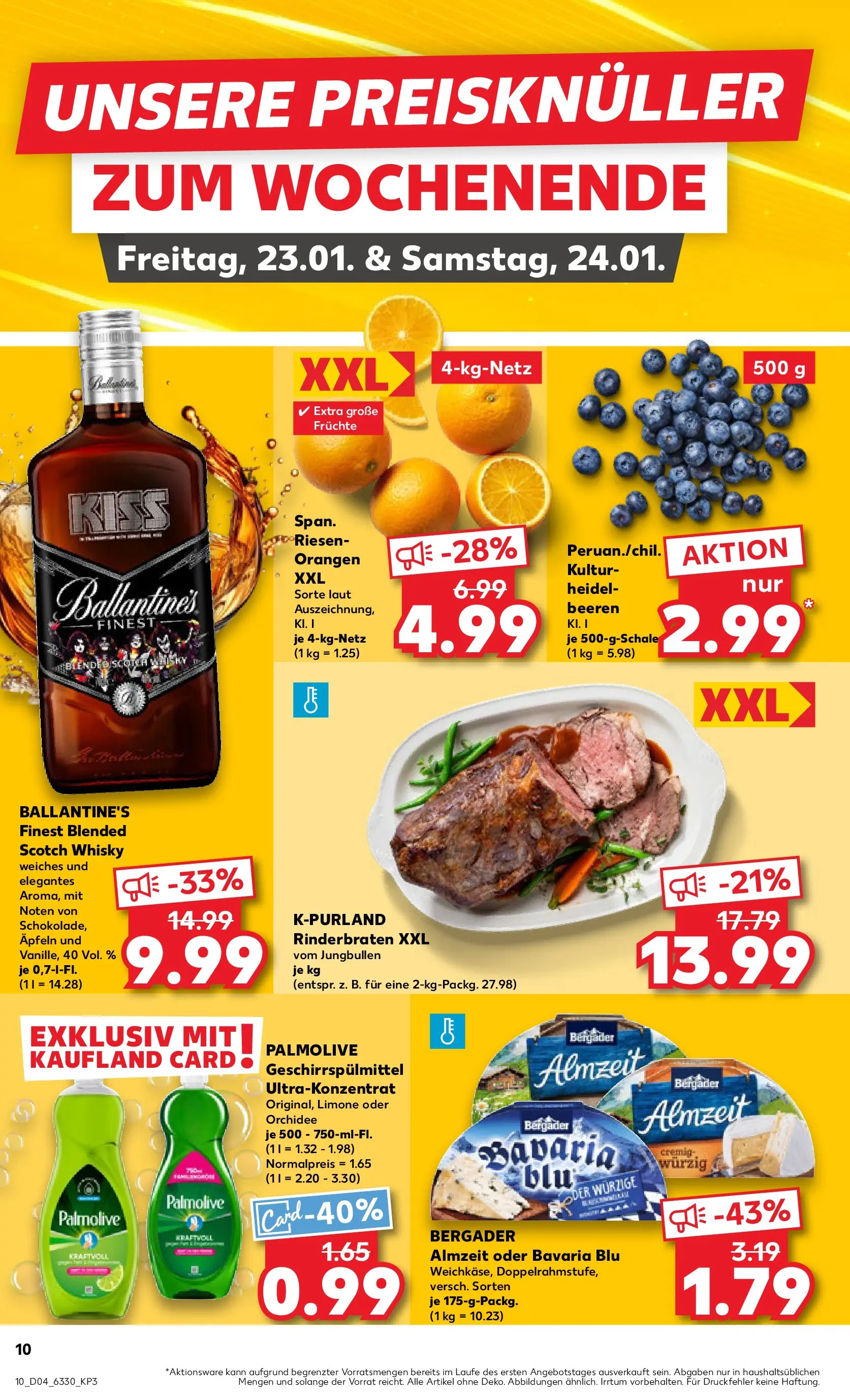 Prospekt Kaufland ab 22.01.2026 » Angebote Online zum Blättern | Seite: 10 | Produkte: Rinderbraten, Whisky, Orchidee, Geschirrspülmittel