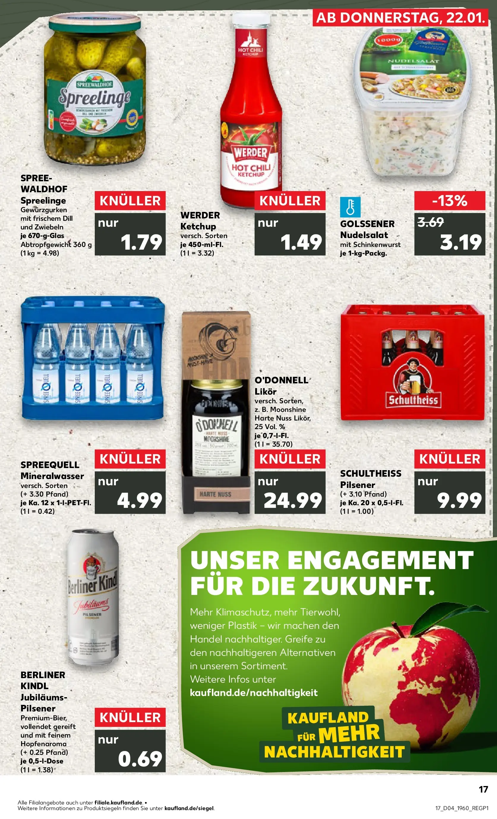 Prospekt Kaufland ab 22.01.2026 » Angebote Online zum Blättern | Seite: 17 | Produkte: Zwiebeln, Dill, Pasta, Ketchup