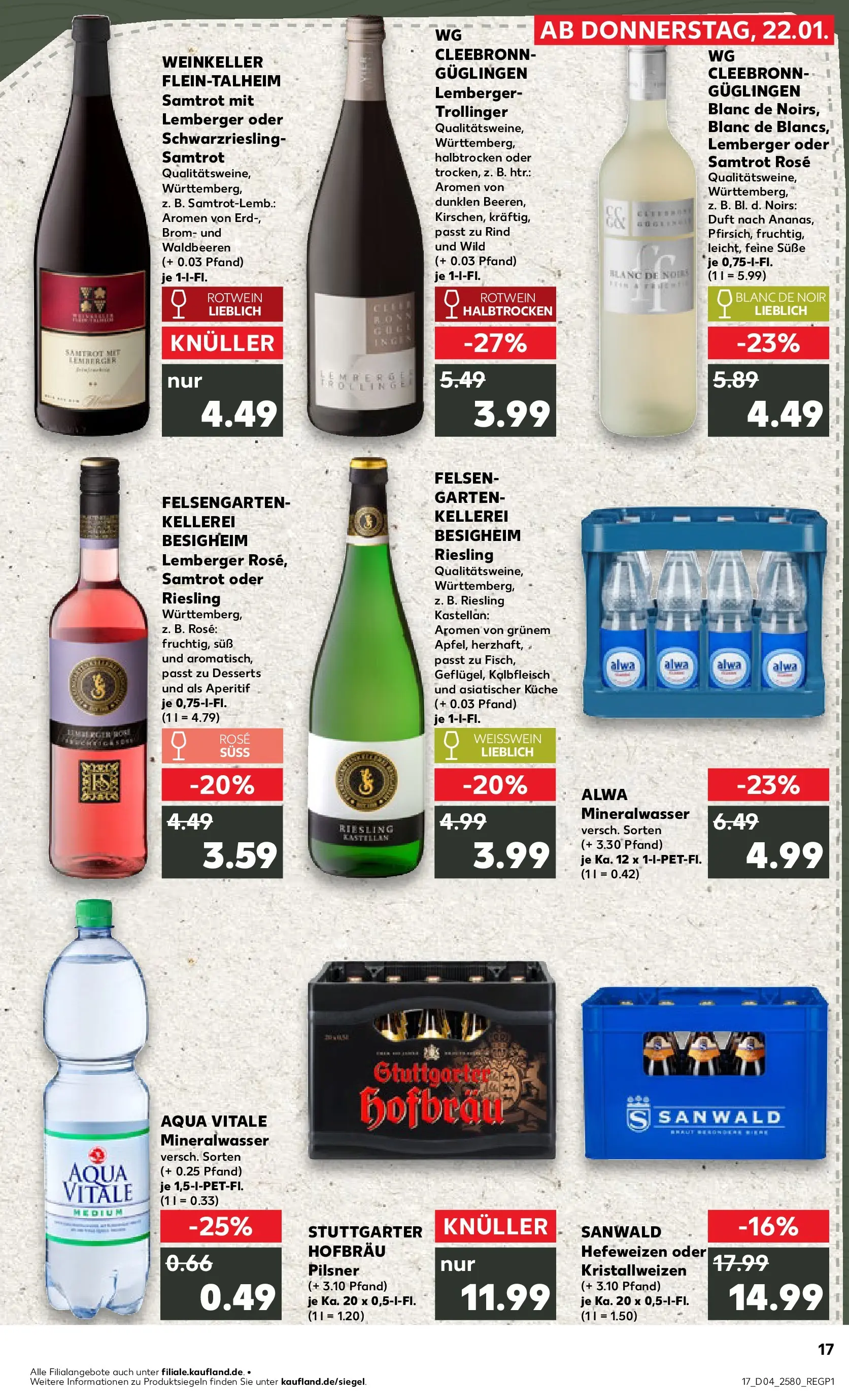 Prospekt Kaufland ab 22.01.2026 » Angebote Online zum Blättern | Seite: 2 | Produkte: Weißwein, Rotwein, Küche, Mineralwasser