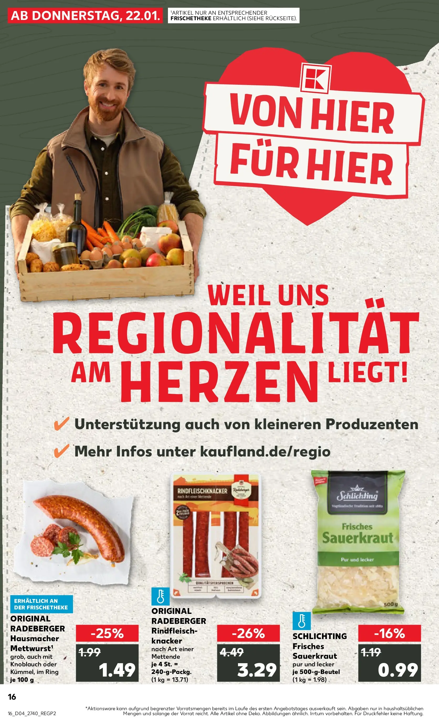 Prospekt Kaufland ab 22.01.2026 » Angebote Online zum Blättern | Seite: 1 | Produkte: Knoblauch, Rindfleisch