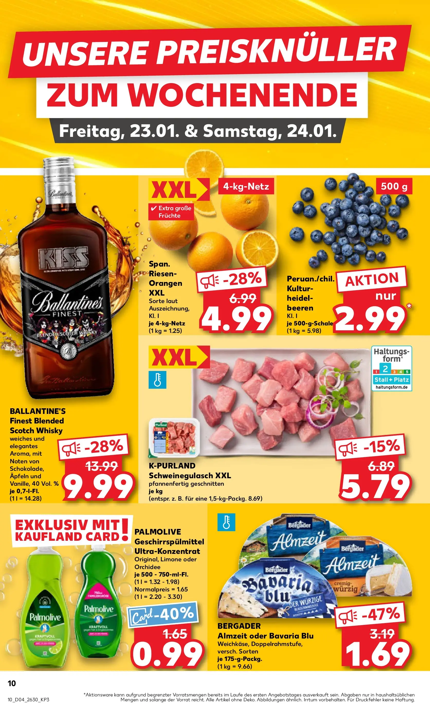 Prospekt Kaufland ab 22.01.2026 » Angebote Online zum Blättern | Seite: 10 | Produkte: Schweinegulasch, Whisky, Orchidee, Geschirrspülmittel