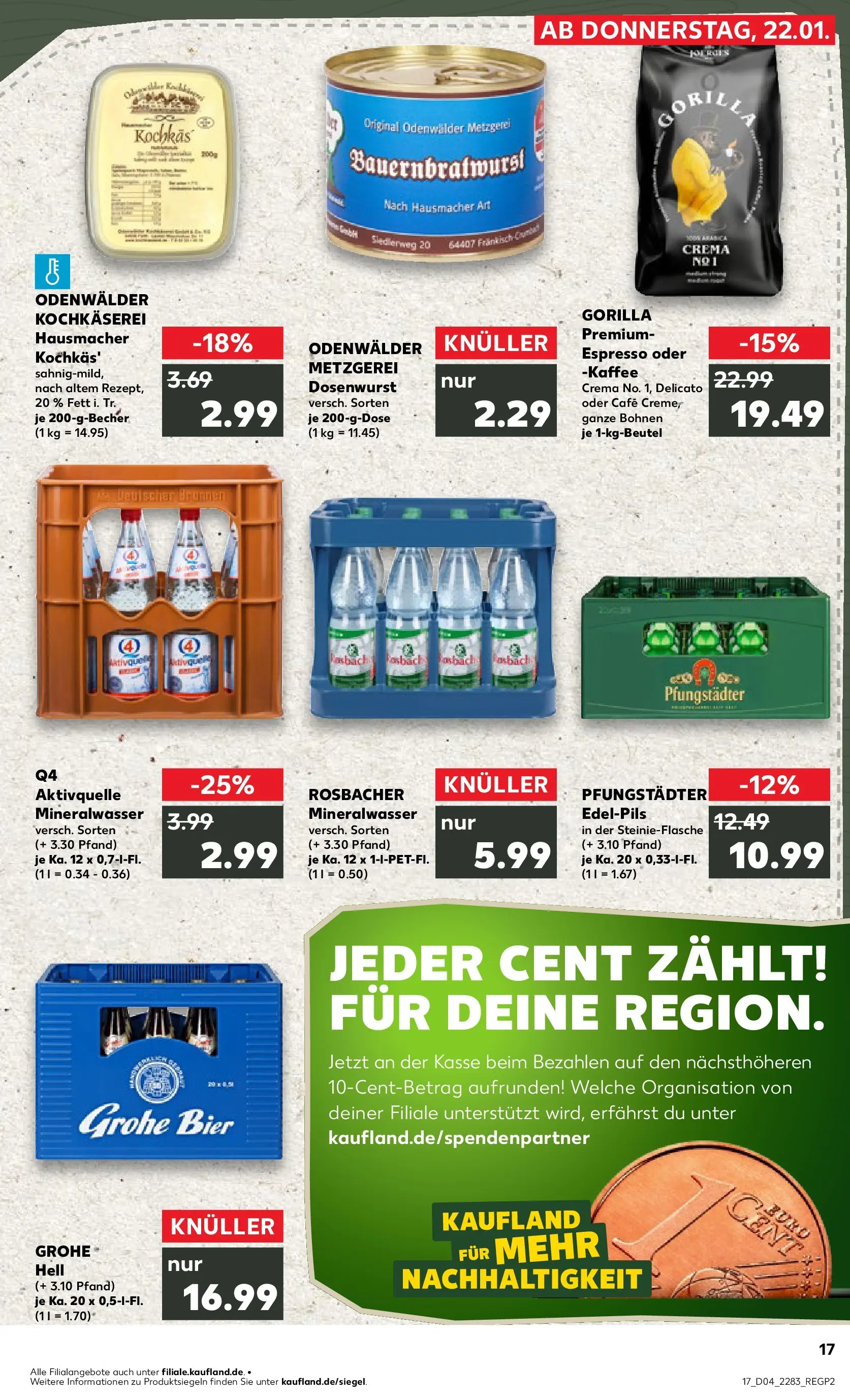 Prospekt Kaufland ab 22.01.2026 » Angebote Online zum Blättern | Seite: 2 | Produkte: Kaffee, Bier, Mineralwasser