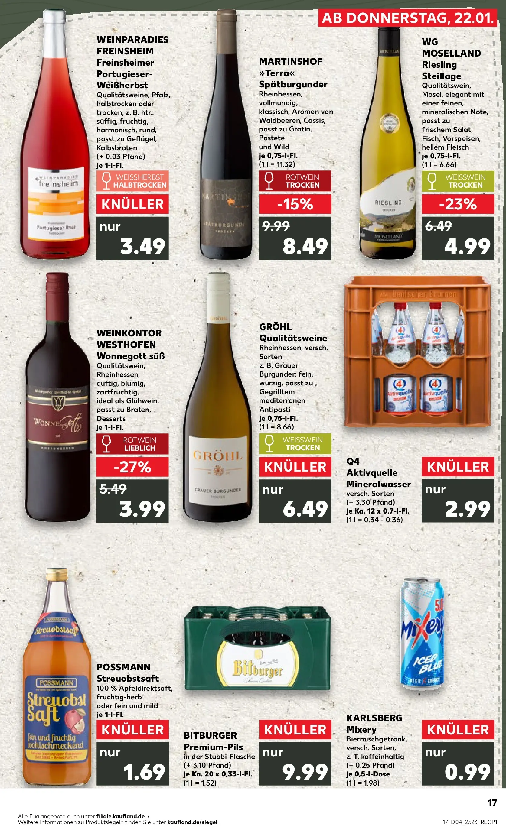 Prospekt Kaufland ab 22.01.2026 » Angebote Online zum Blättern | Seite: 2 | Produkte: Rotwein, Apple, Mixery, Fleisch