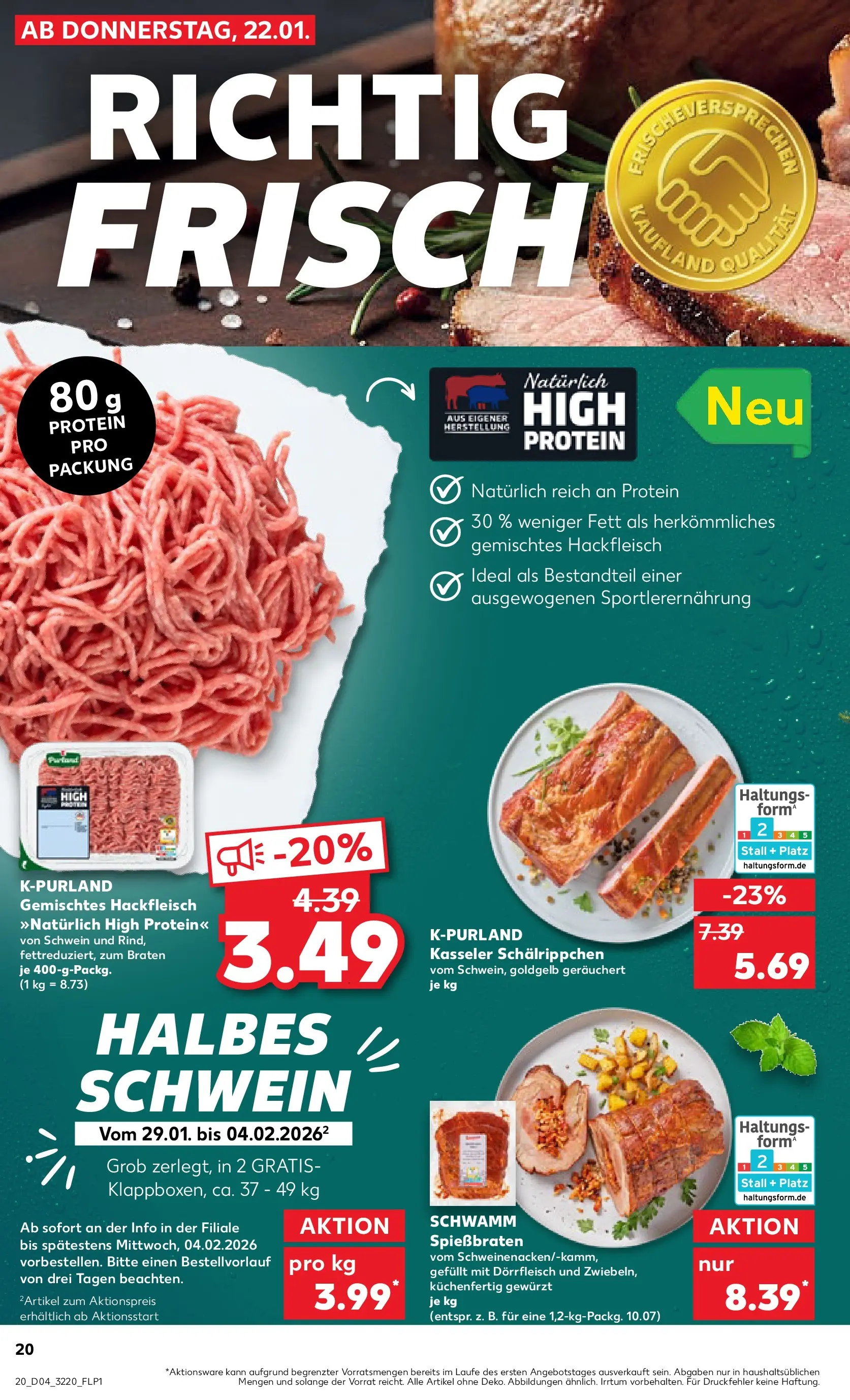 Prospekt Kaufland ab 22.01.2026 » Angebote Online zum Blättern | Seite: 20 | Produkte: Hackfleisch
