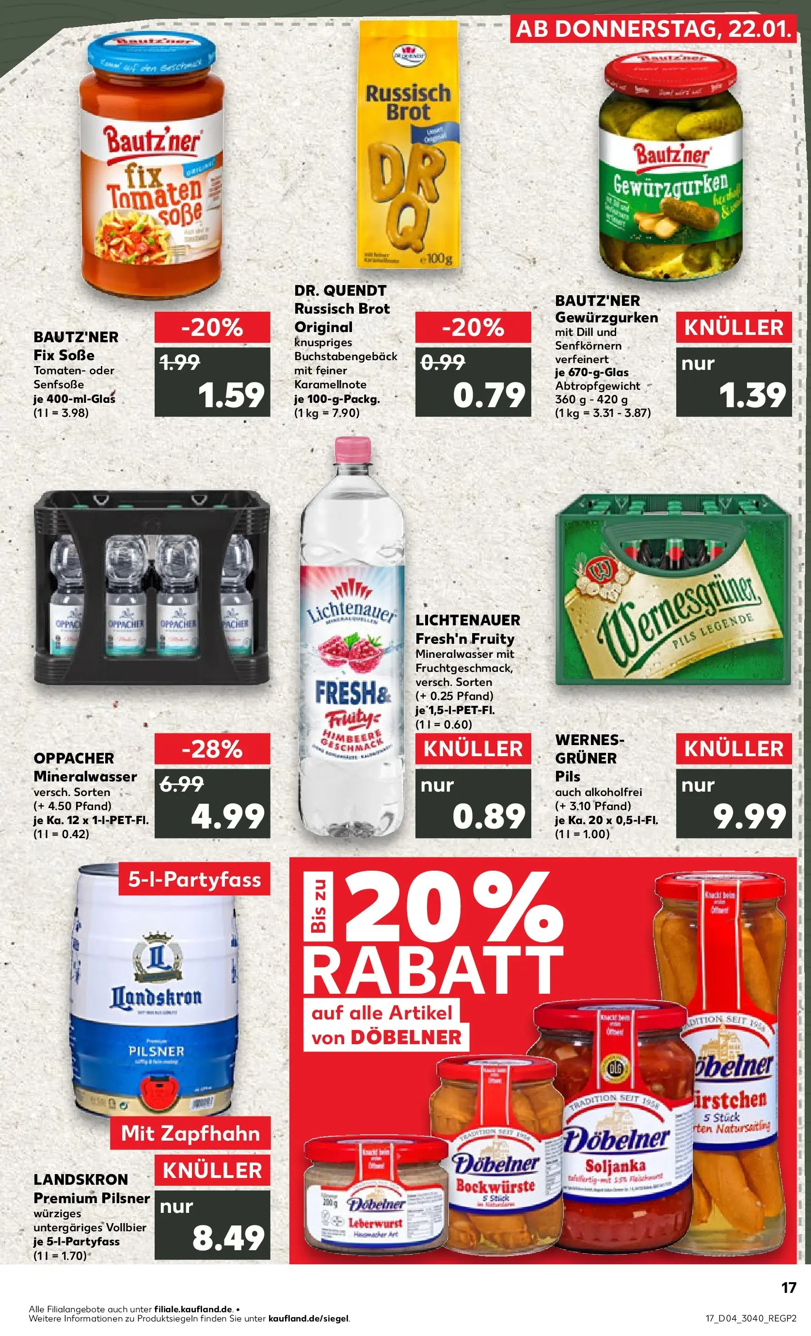 Prospekt Kaufland ab 22.01.2026 » Angebote Online zum Blättern | Seite: 17 | Produkte: Tomaten, Soße, Himbeere, Fleisch