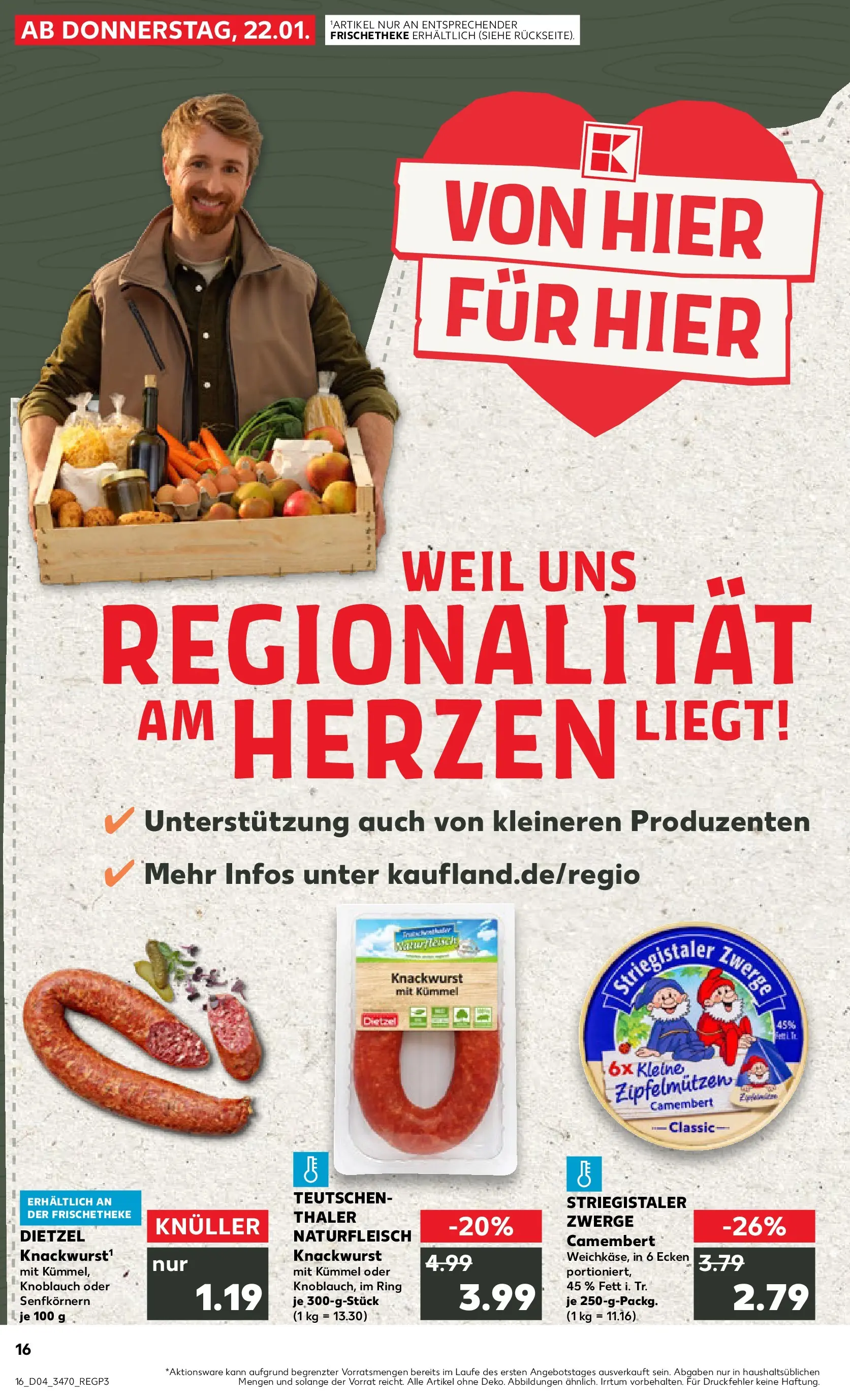 Prospekt Kaufland ab 22.01.2026 » Angebote Online zum Blättern | Seite: 16 | Produkte: Knoblauch