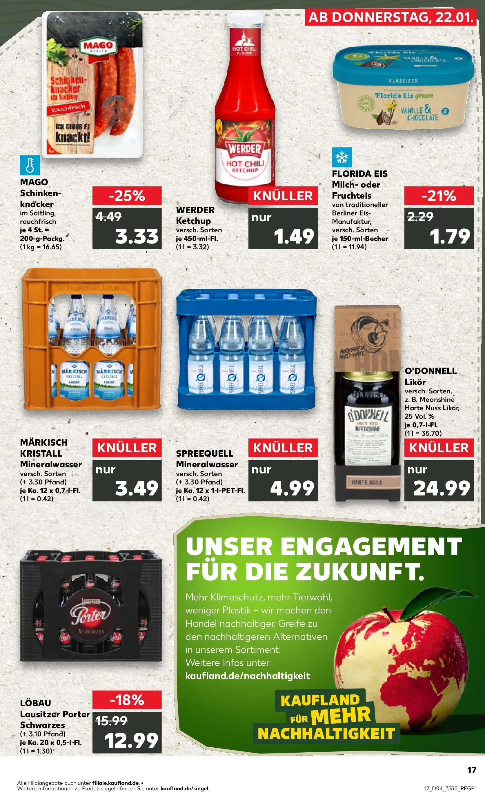 Prospekt Kaufland ab 22.01.2026 » Angebote Online zum Blättern | Seite: 2 | Produkte: Milch, Likör, Mineralwasser, Schinken