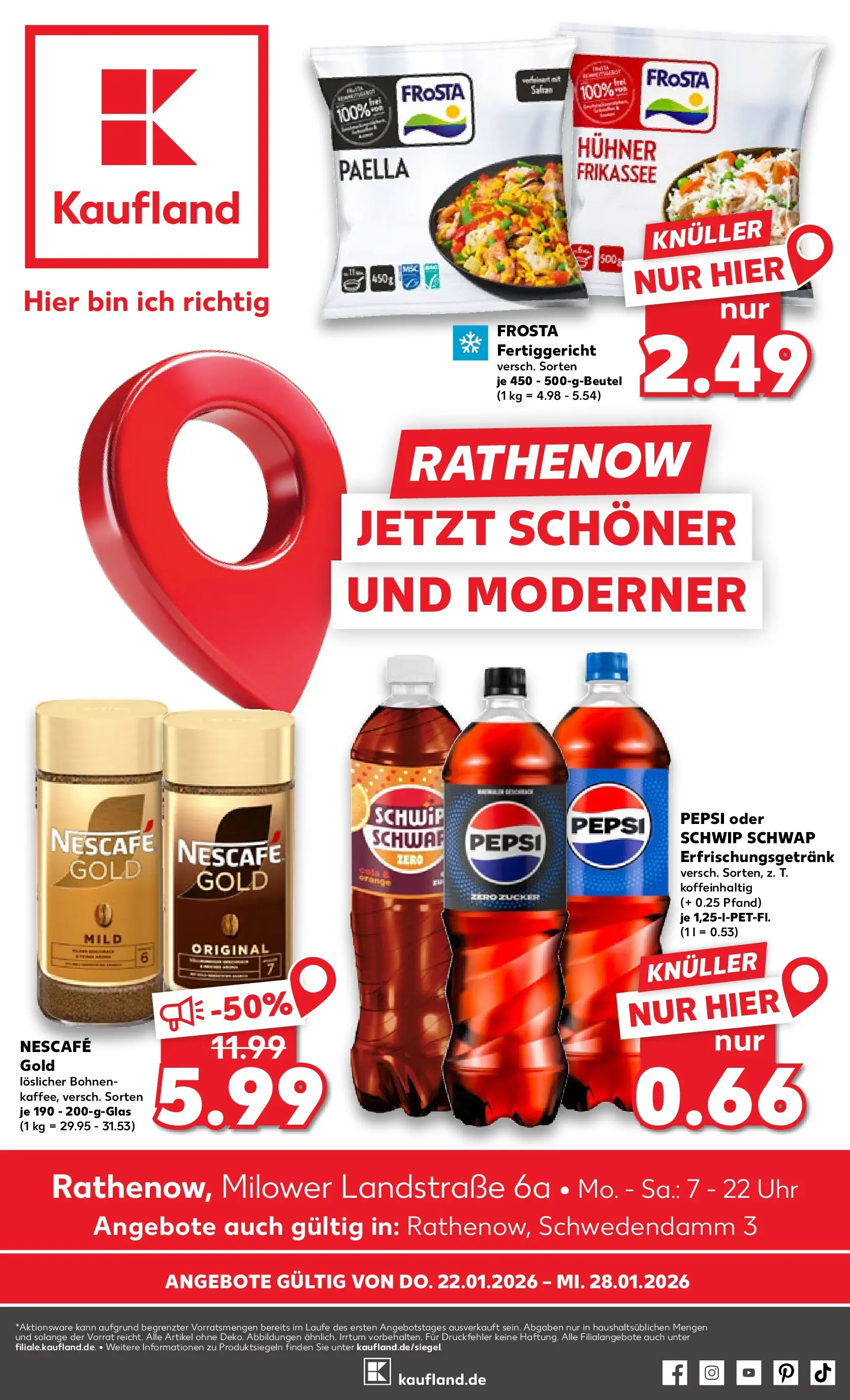 Prospekt Kaufland ab 22.01.2026 » Angebote Online zum Blättern | Seite: 3 | Produkte: Nescafe, Schwip schwap, Nescafe gold, Uhr