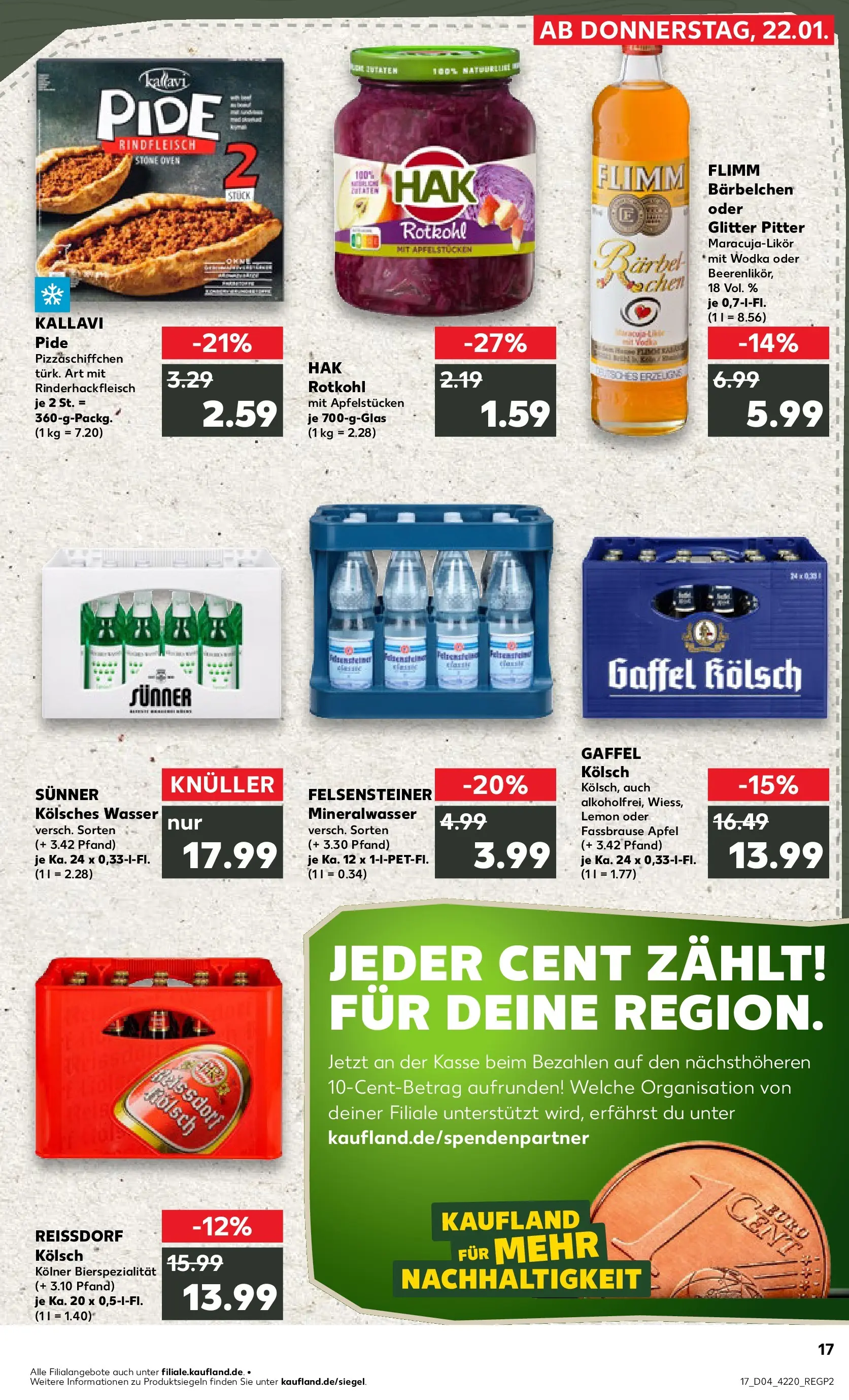 Prospekt Kaufland ab 22.01.2026 » Angebote Online zum Blättern | Seite: 2 | Produkte: Apple, Pizza, Fassbrause, Rindfleisch