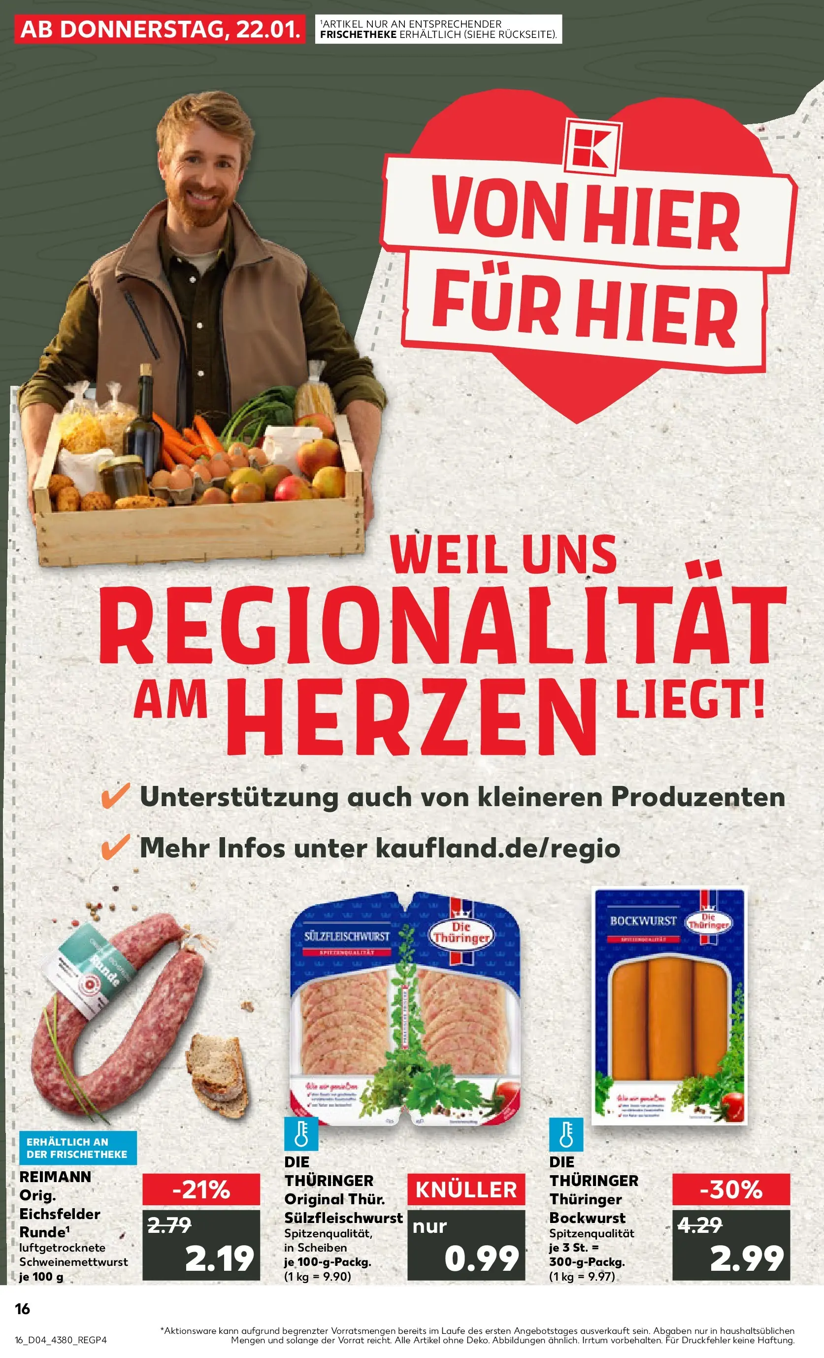 Prospekt Kaufland ab 22.01.2026 » Angebote Online zum Blättern | Seite: 1 | Produkte: Bockwurst