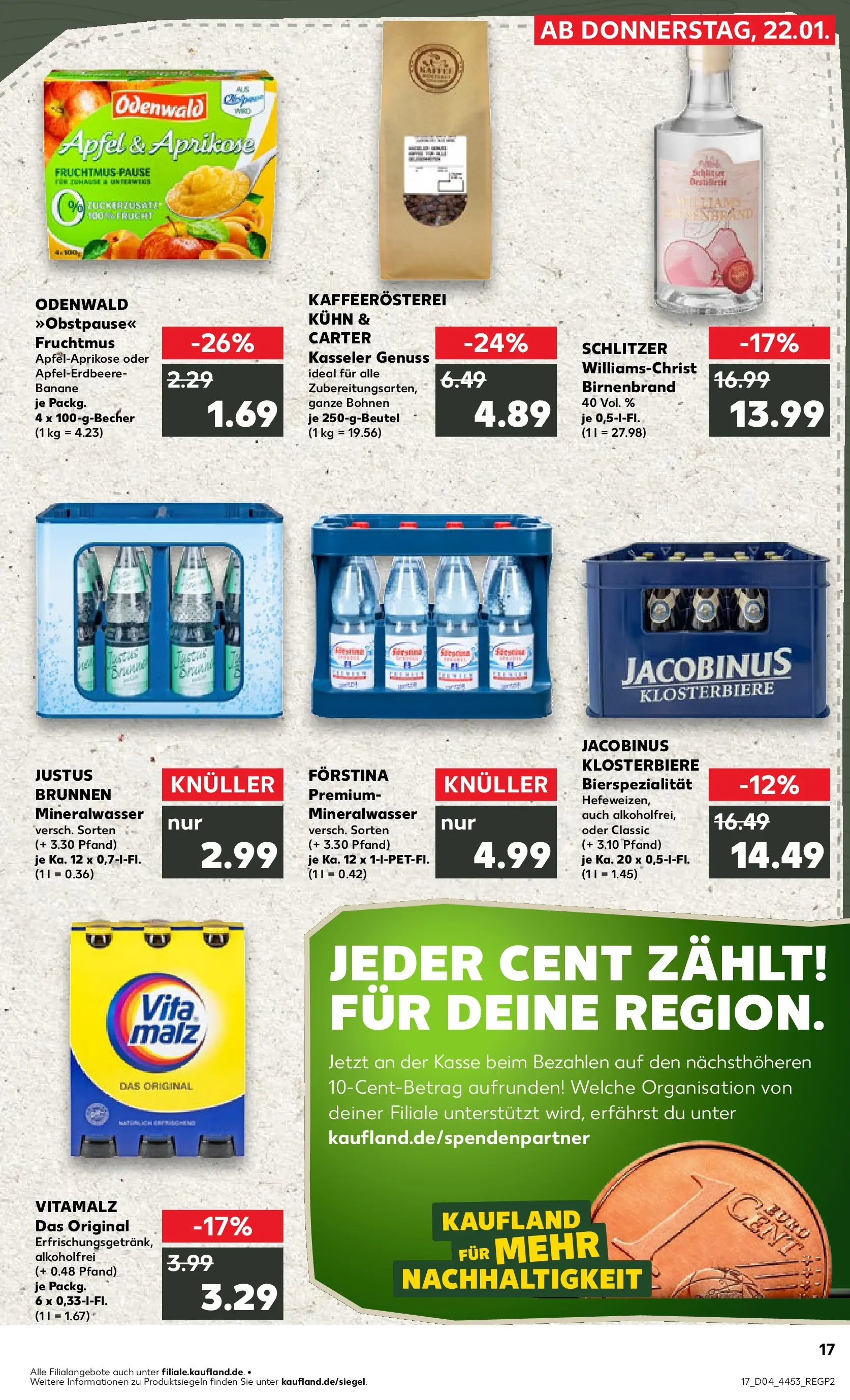 Prospekt Kaufland ab 22.01.2026 » Angebote Online zum Blättern | Seite: 17 | Produkte: Äpfel, Mineralwasser, Zucker