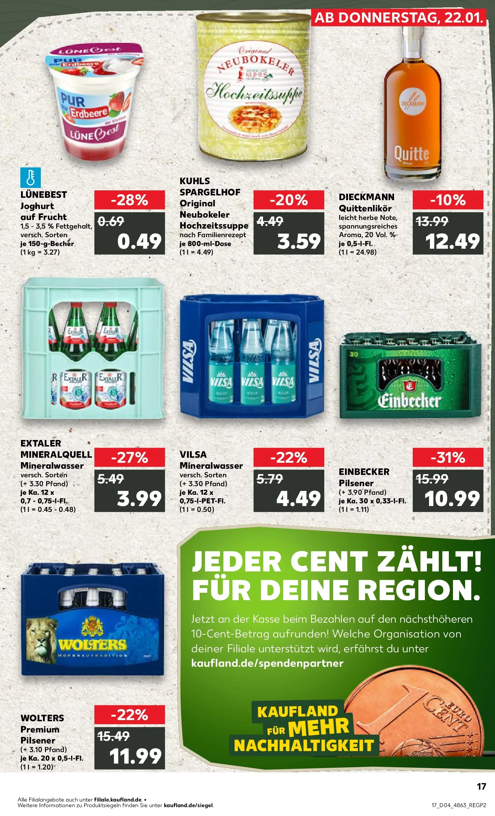 Prospekt Kaufland ab 22.01.2026 » Angebote Online zum Blättern | Seite: 2 | Produkte: Joghurt, Mineralwasser