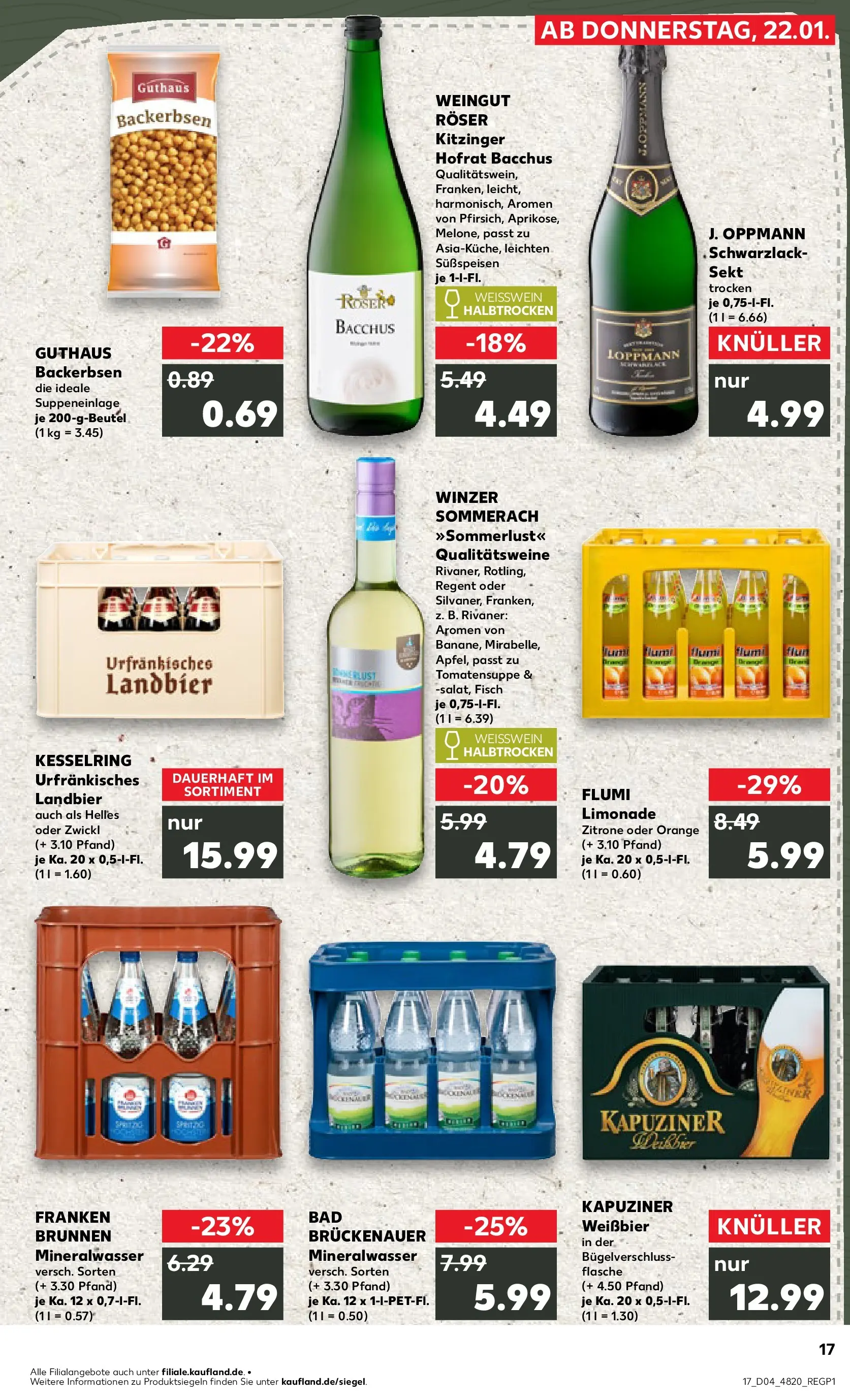 Prospekt Kaufland ab 22.01.2026 » Angebote Online zum Blättern | Seite: 2 | Produkte: Sekt, Limonade, Mineralwasser, Zitrone