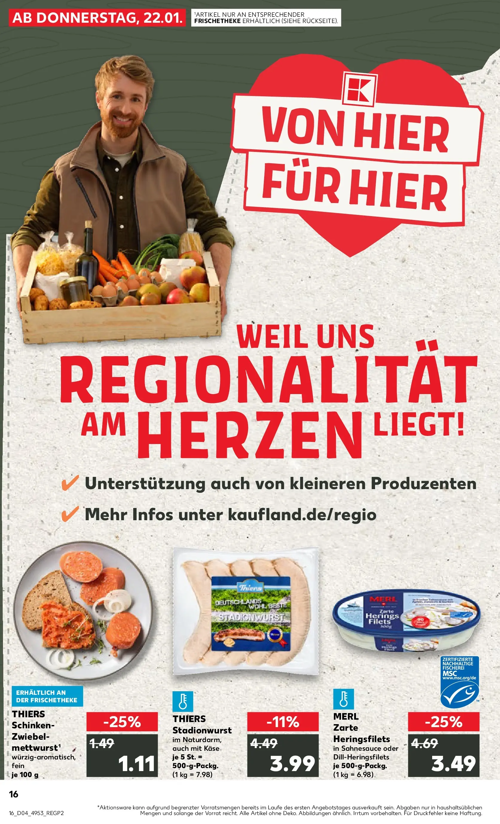 Prospekt Kaufland ab 22.01.2026 » Angebote Online zum Blättern | Seite: 1 | Produkte: Käse, Schinken