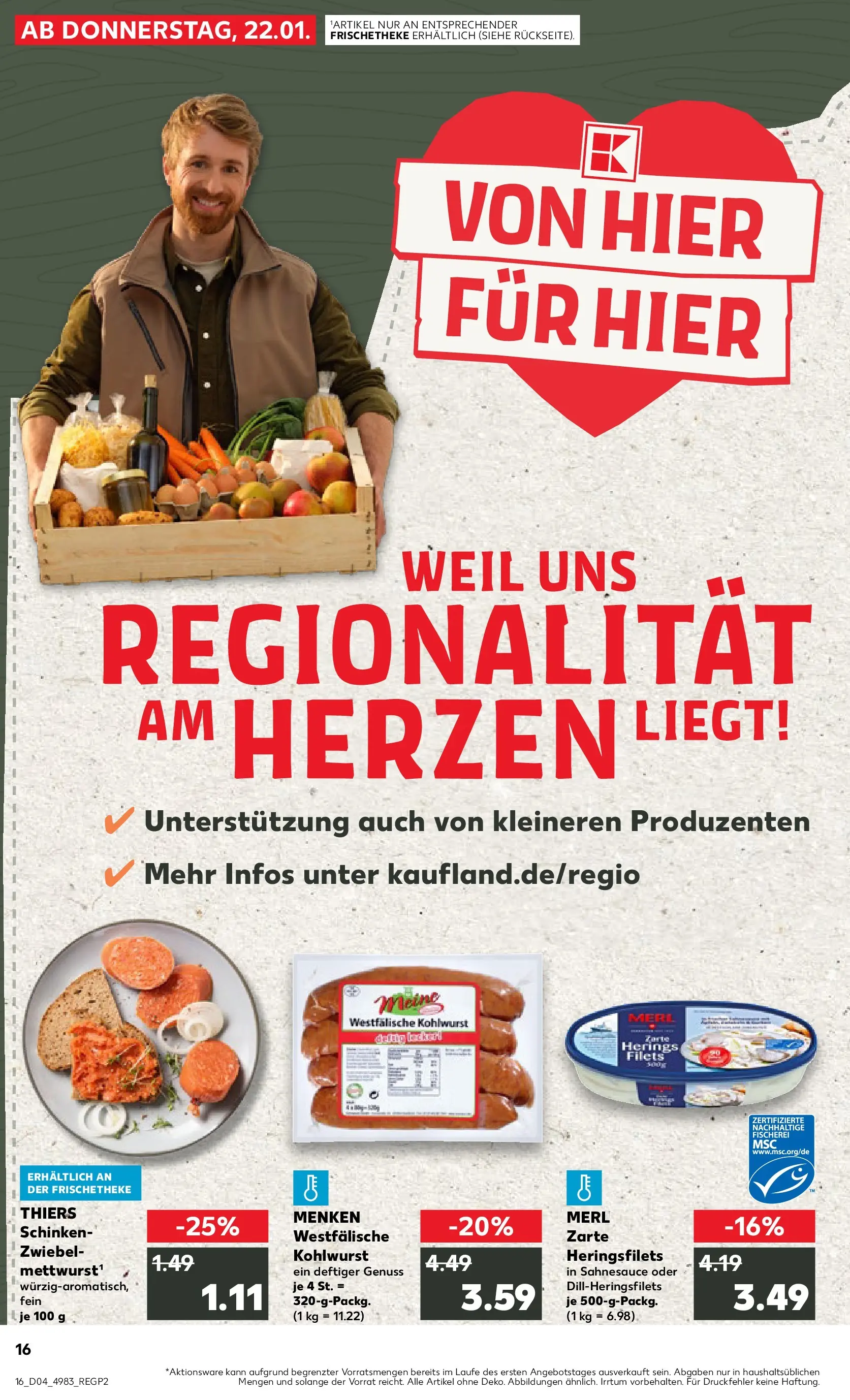Prospekt Kaufland ab 22.01.2026 » Angebote Online zum Blättern | Seite: 1 | Produkte: Schinken