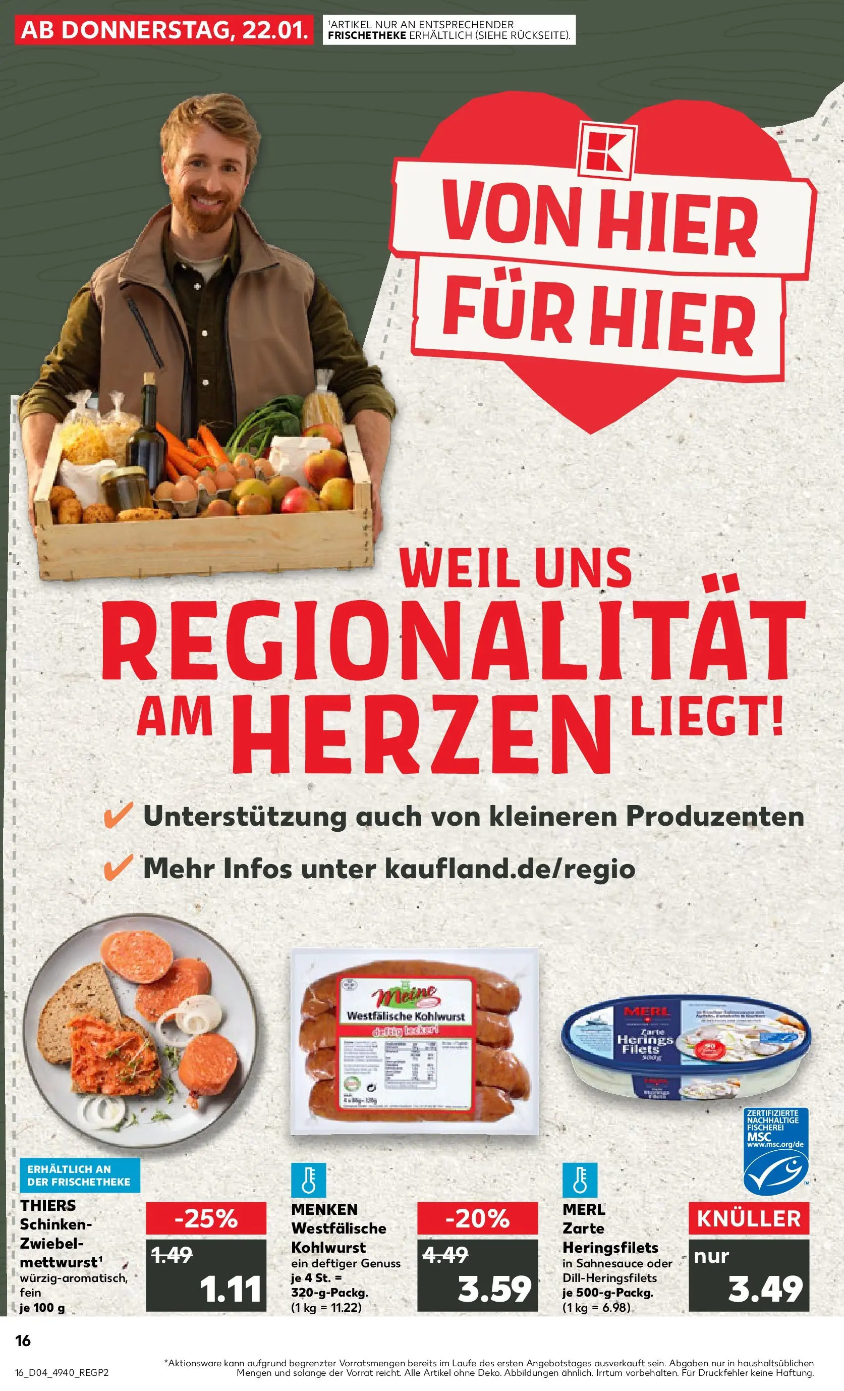 Prospekt Kaufland ab 22.01.2026 » Angebote Online zum Blättern | Seite: 1 | Produkte: Schinken