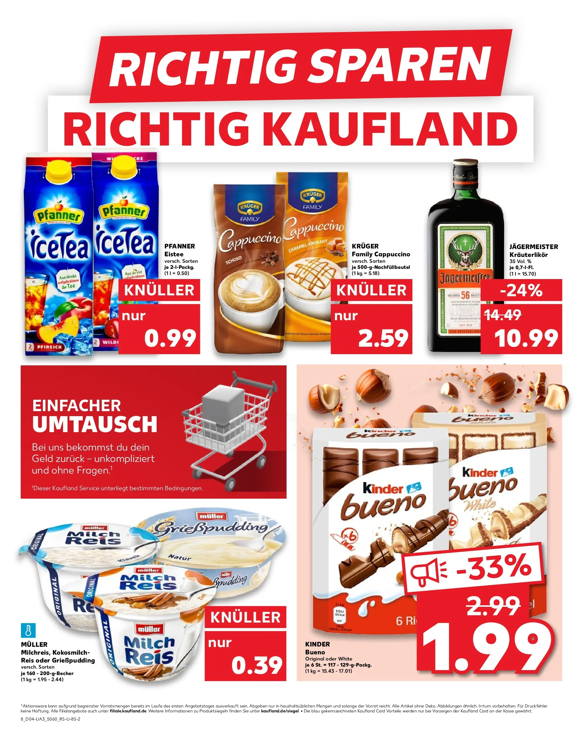 Prospekt Kaufland ab 22.01.2026 » Angebote Online zum Blättern | Seite: 8 | Produkte: Milch, Jägermeister, Pfirsich, Reis