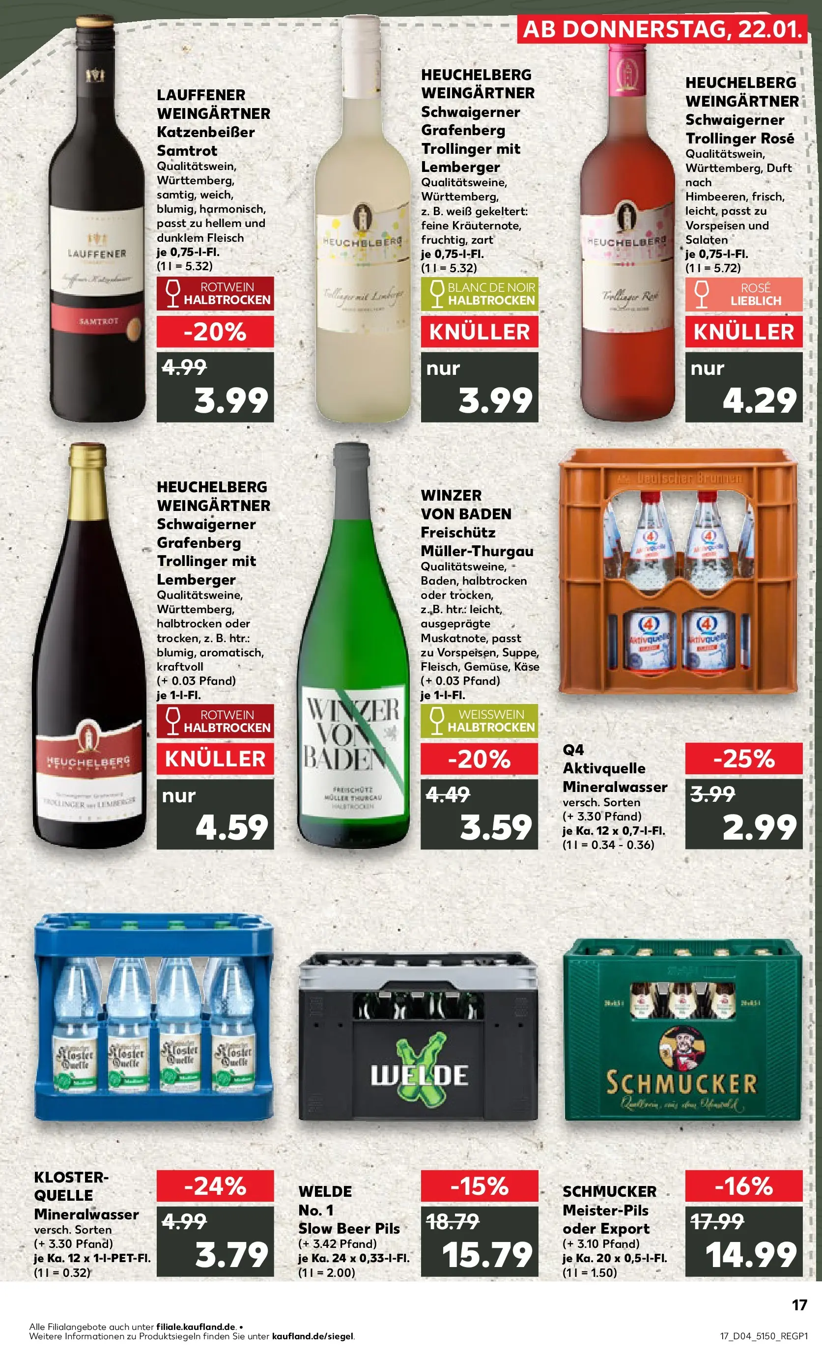 Prospekt Kaufland ab 22.01.2026 » Angebote Online zum Blättern | Seite: 2 | Produkte: Weißwein, Rotwein, Weißwein halbtrocken, Pils
