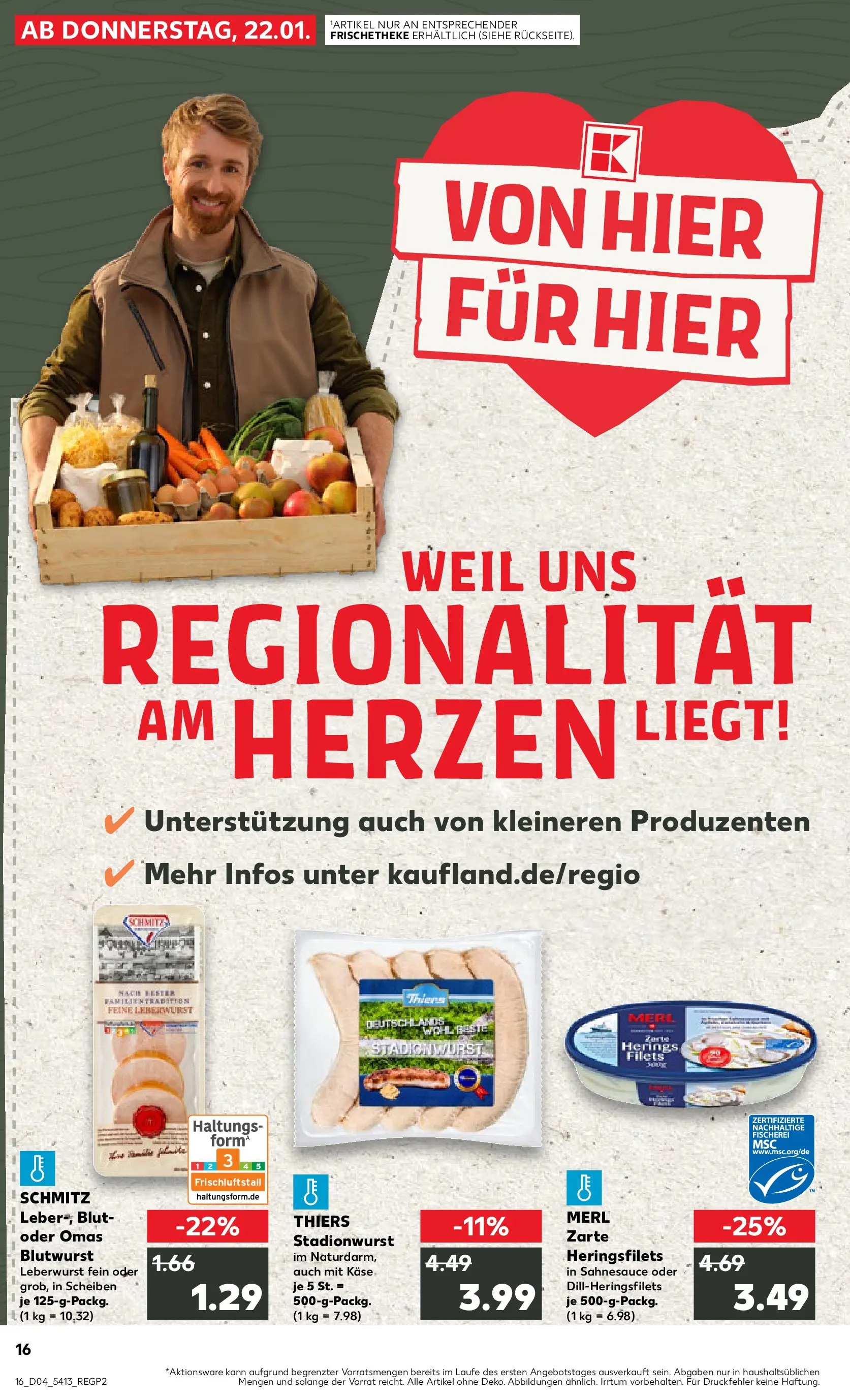 Prospekt Kaufland ab 22.01.2026 » Angebote Online zum Blättern | Seite: 16 | Produkte: Käse