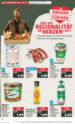 REISS Bauern-bratwurst¹, im Naturdarm je 100 g ab 22.01.2026 gültig | Seite: 1
