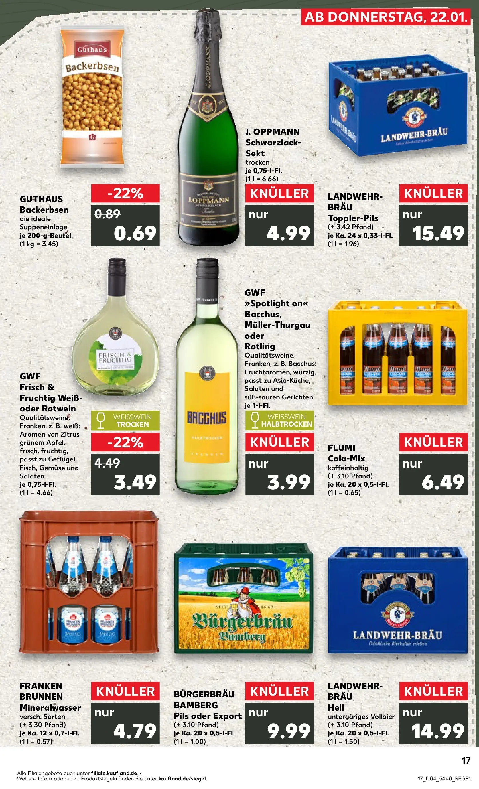Prospekt Kaufland ab 22.01.2026 » Angebote Online zum Blättern | Seite: 2 | Produkte: Weißwein, Rotwein, Pils, Gemüse