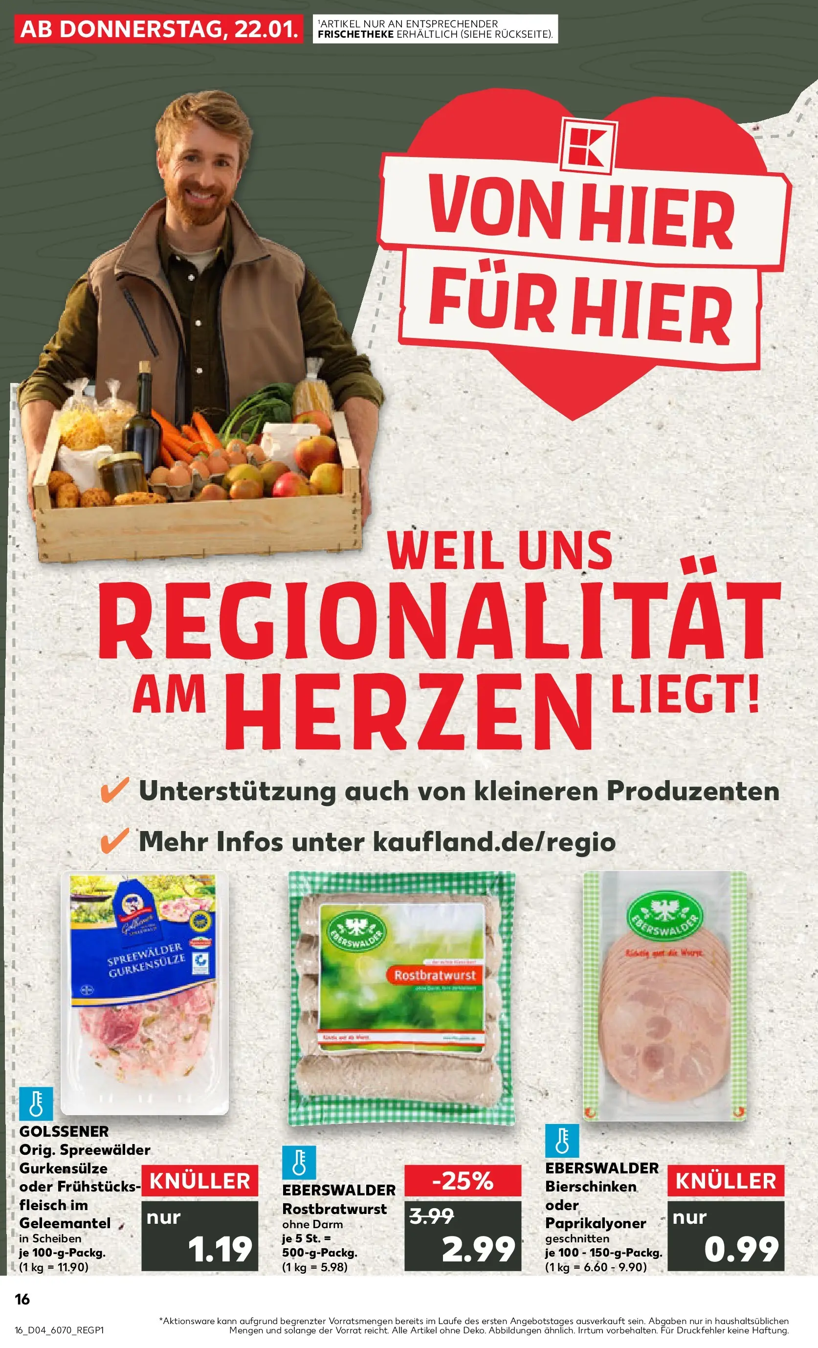 Prospekt Kaufland ab 22.01.2026 » Angebote Online zum Blättern | Seite: 1 | Produkte: Fleisch