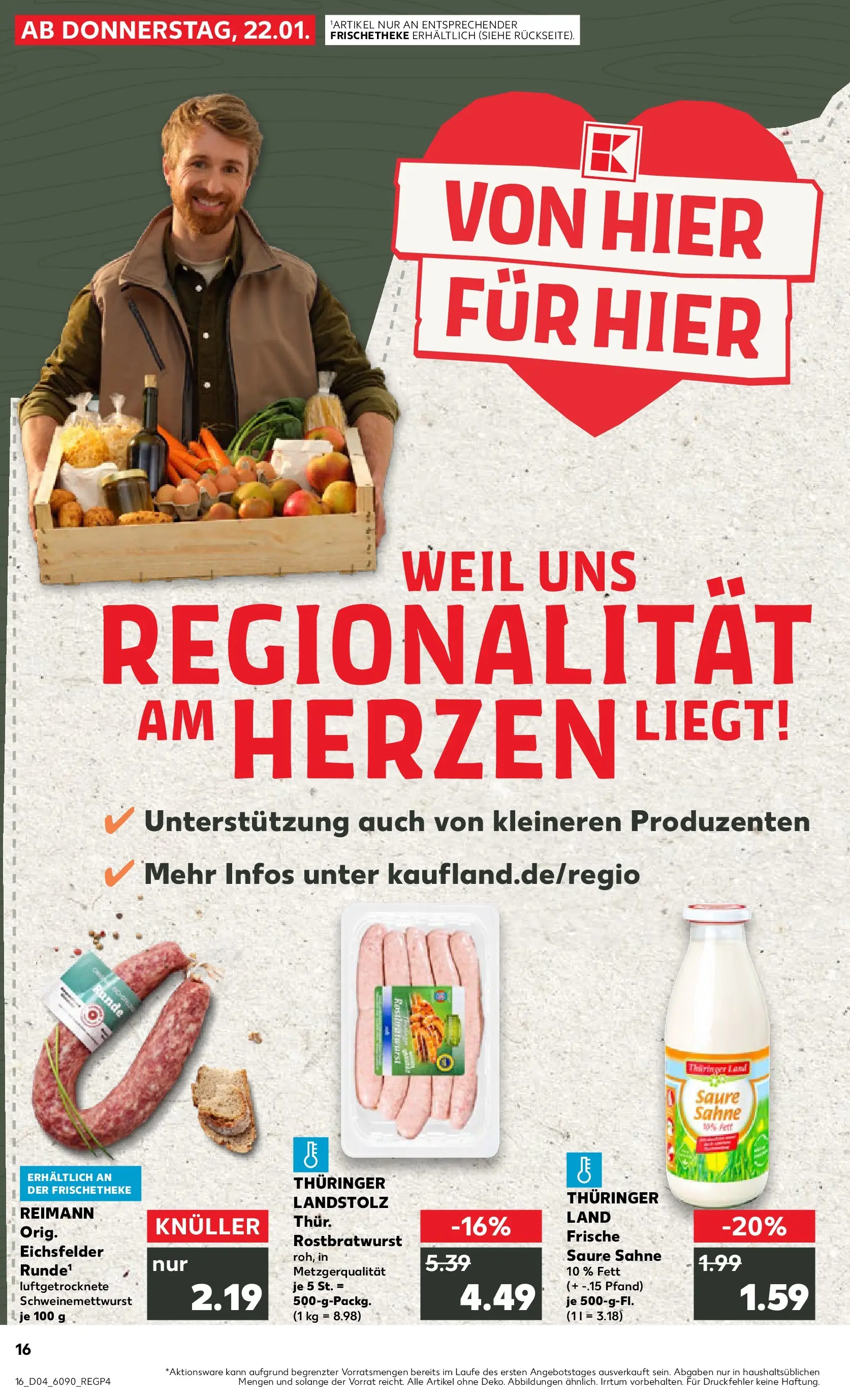 Prospekt Kaufland ab 22.01.2026 » Angebote Online zum Blättern | Seite: 16 | Produkte: Sahne