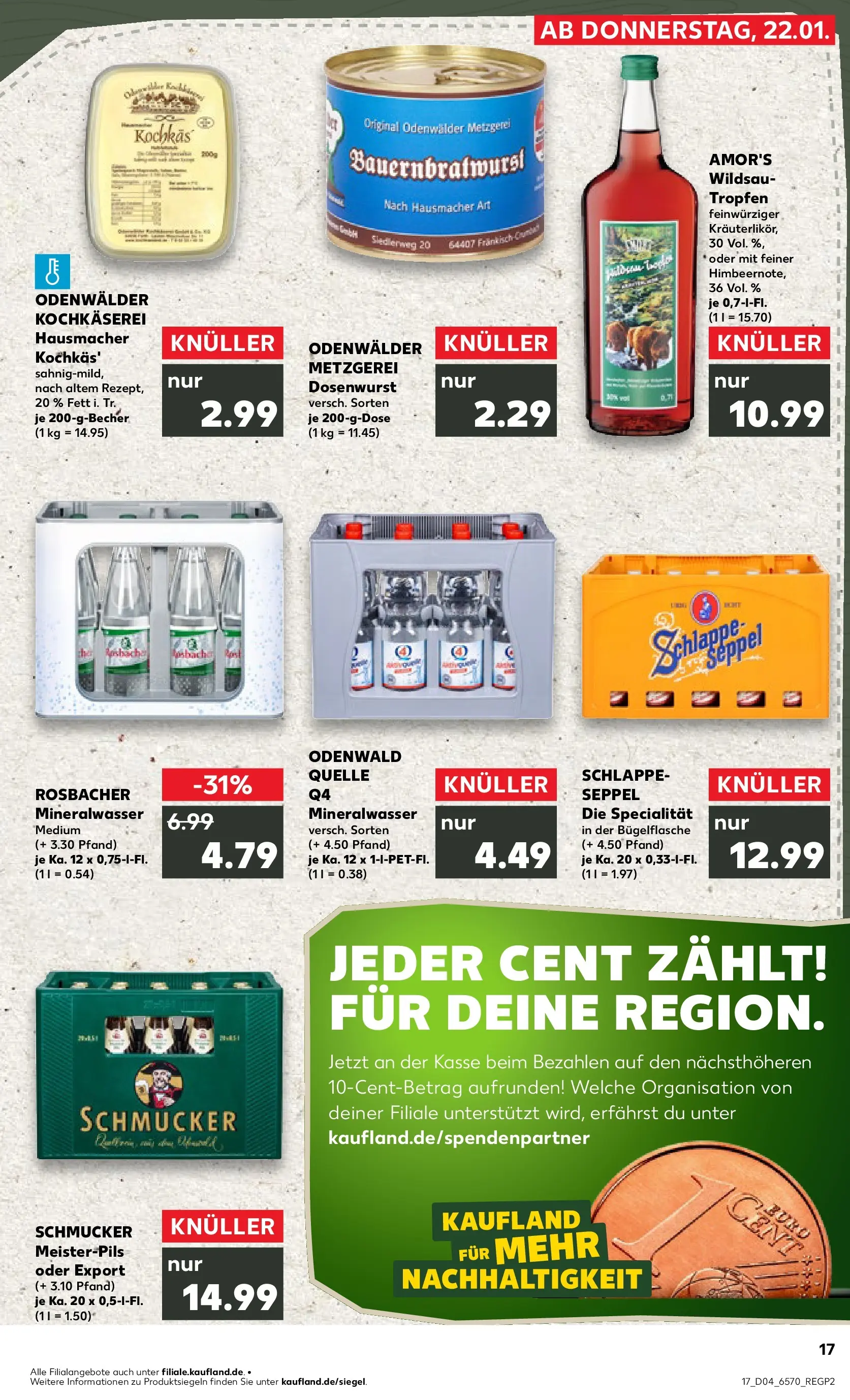 Prospekt Kaufland ab 22.01.2026 » Angebote Online zum Blättern | Seite: 17 | Produkte: Mineralwasser