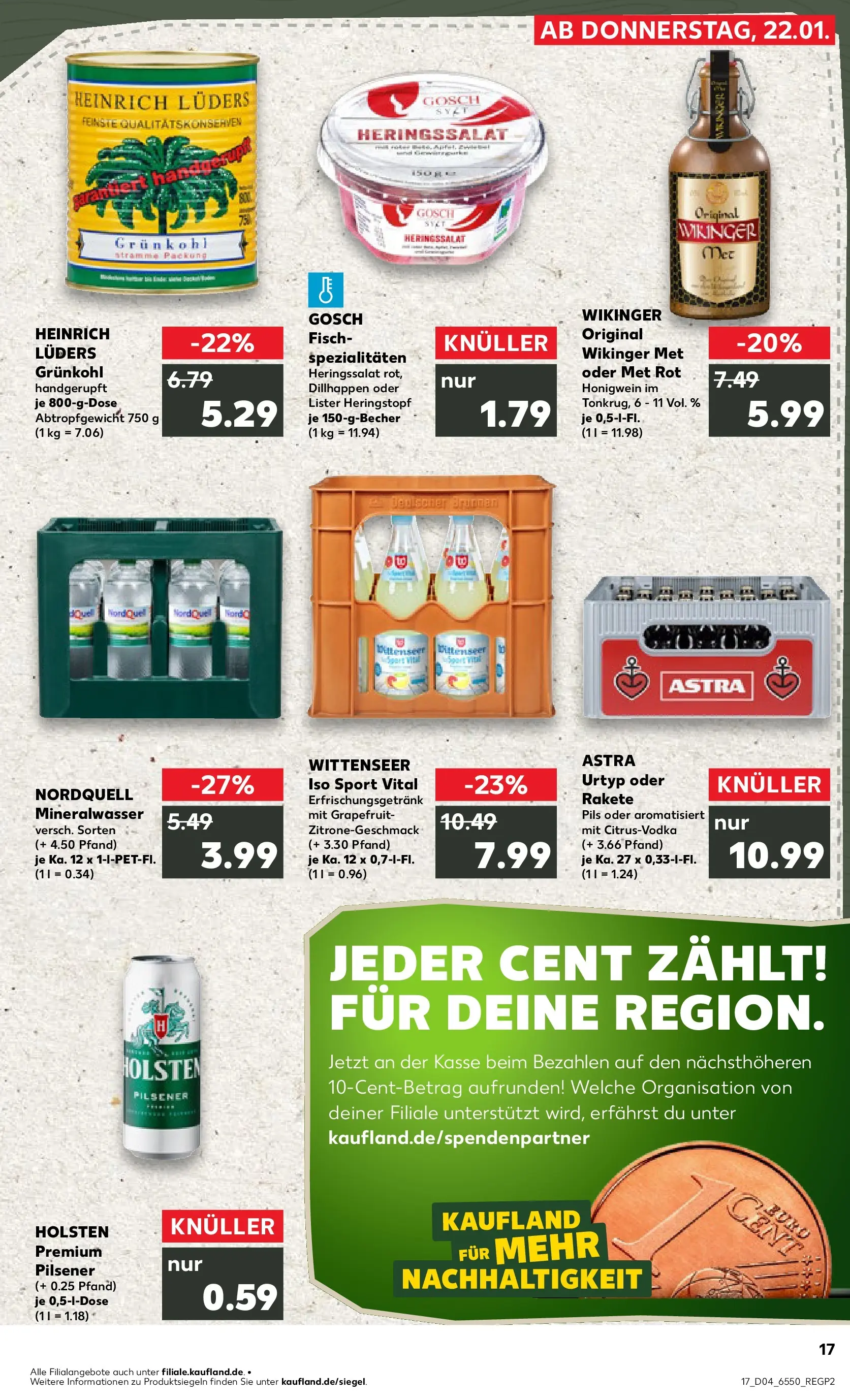 Prospekt Kaufland ab 22.01.2026 » Angebote Online zum Blättern | Seite: 2 | Produkte: Pils, Mineralwasser, Fisch, Grapefruit